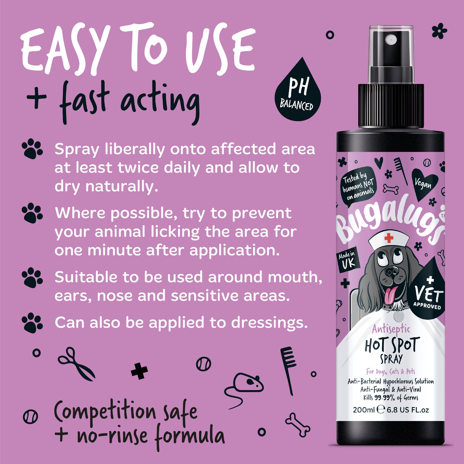 bugalugs-antiseptic-hot-spot-spray-antiseptisches-wund-pflegespray-f-r-hunde-kat image 6