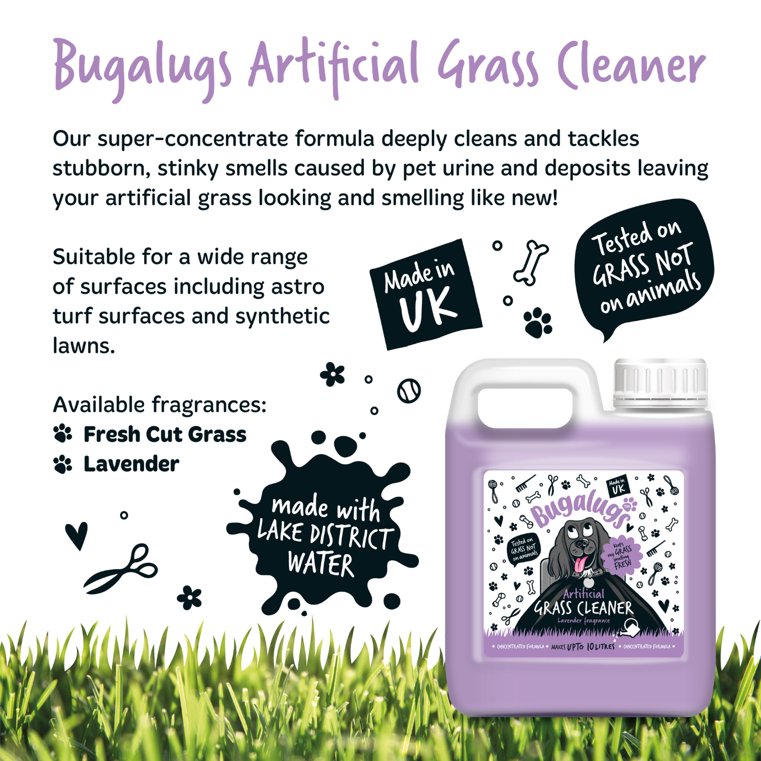 bugalugs-artificial-grass-cleaner-lavender-3-in-1-kunstrasenreiniger-geruchsentf image 3