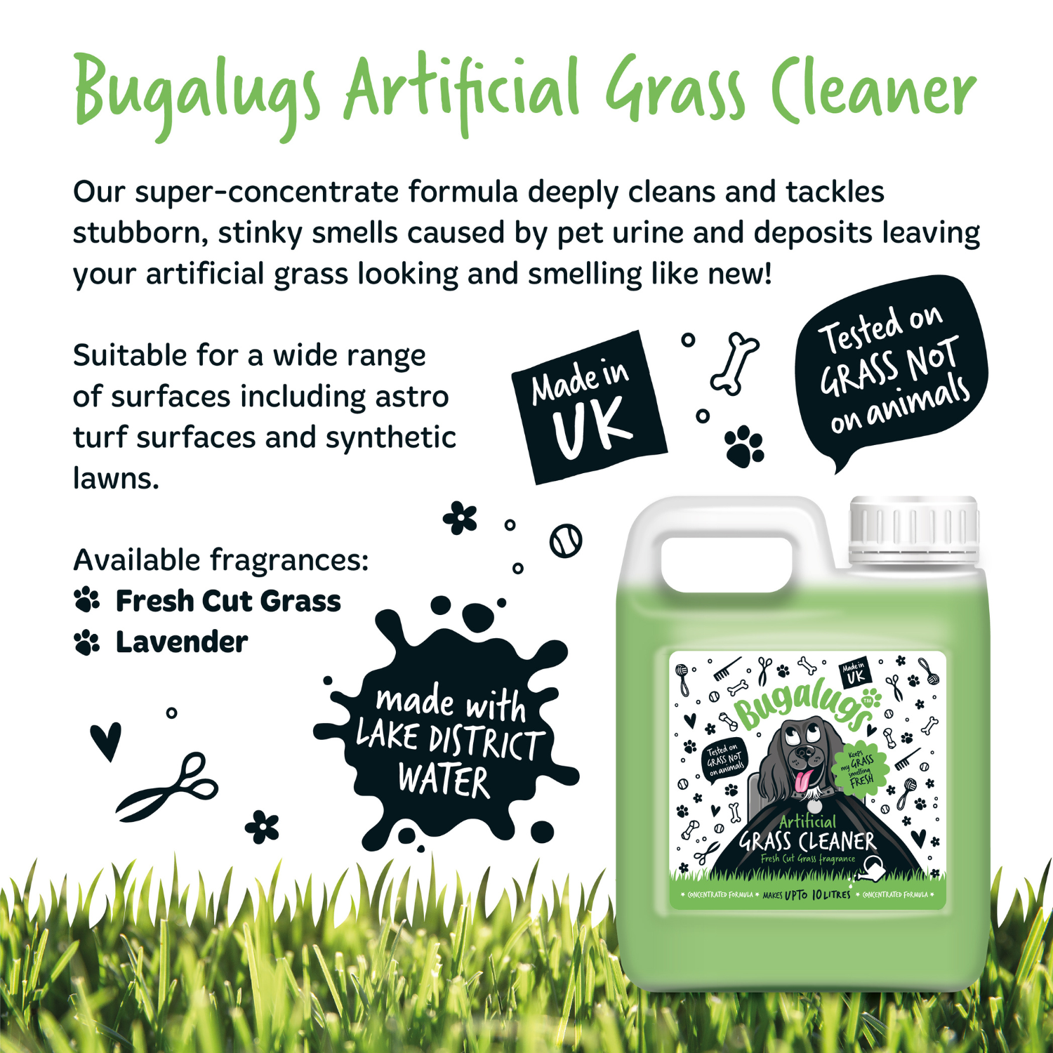 bugalugs-artificial-grass-cleaner-3-in-1-kunstrasenreiniger-fresh-cut-grass-duft image 3