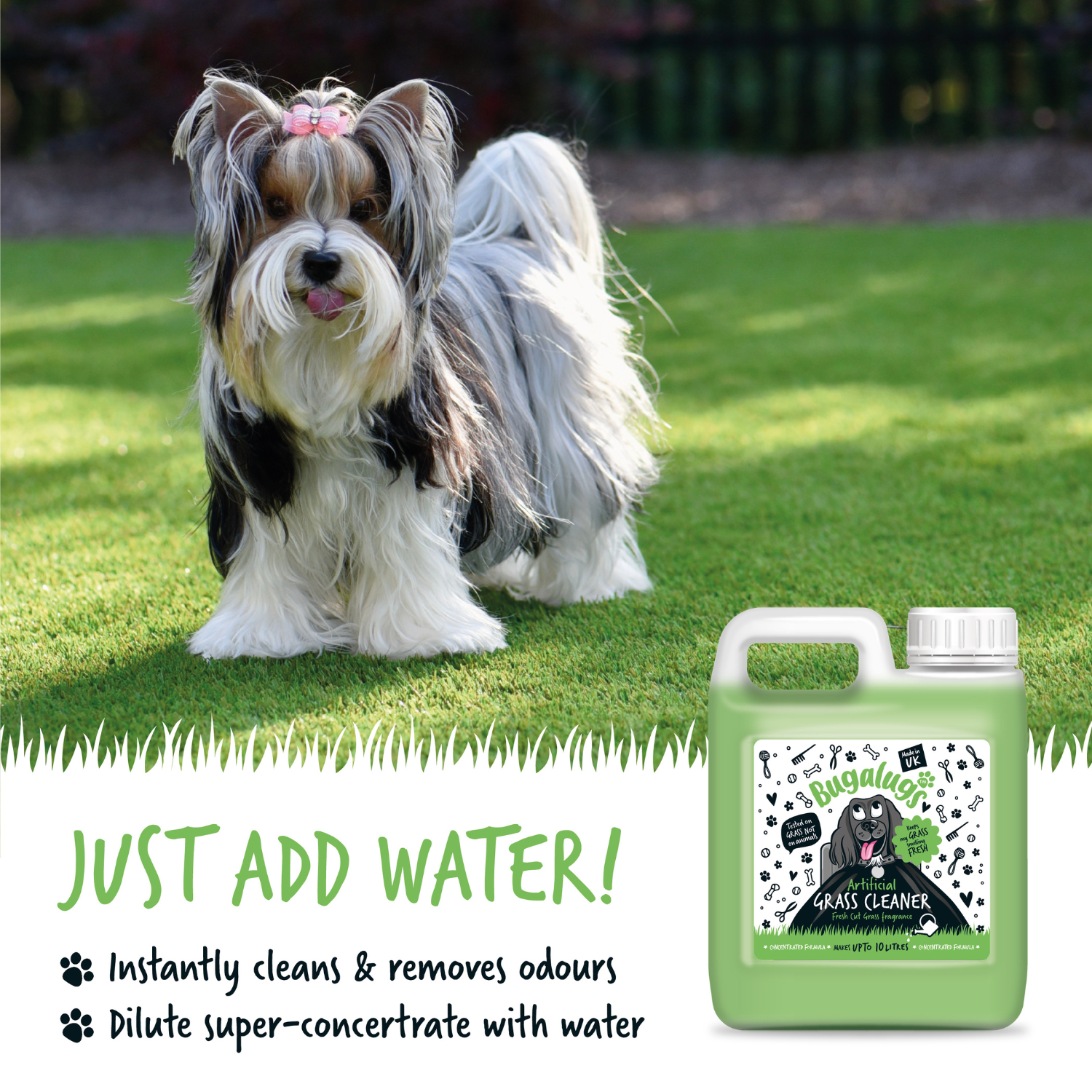 bugalugs-artificial-grass-cleaner-3-in-1-kunstrasenreiniger-fresh-cut-grass-duft image 2