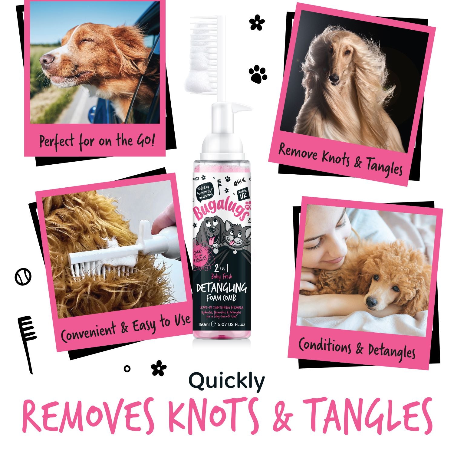 bugalugs-baby-fresh-2-in-1-entwirrungs-pflegeschaumkamm-f-r-hunde-katzen image 8