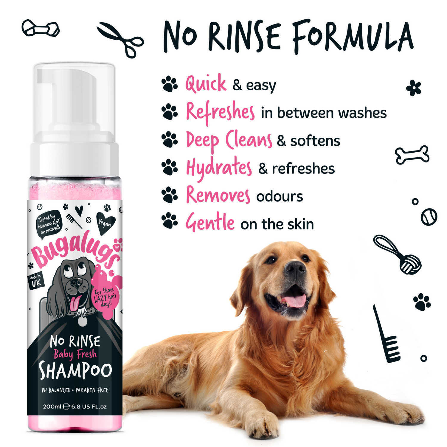 bugalugs-baby-fresh-no-rinse-hundeshampoo-wasserlose-fellreinigung image 3