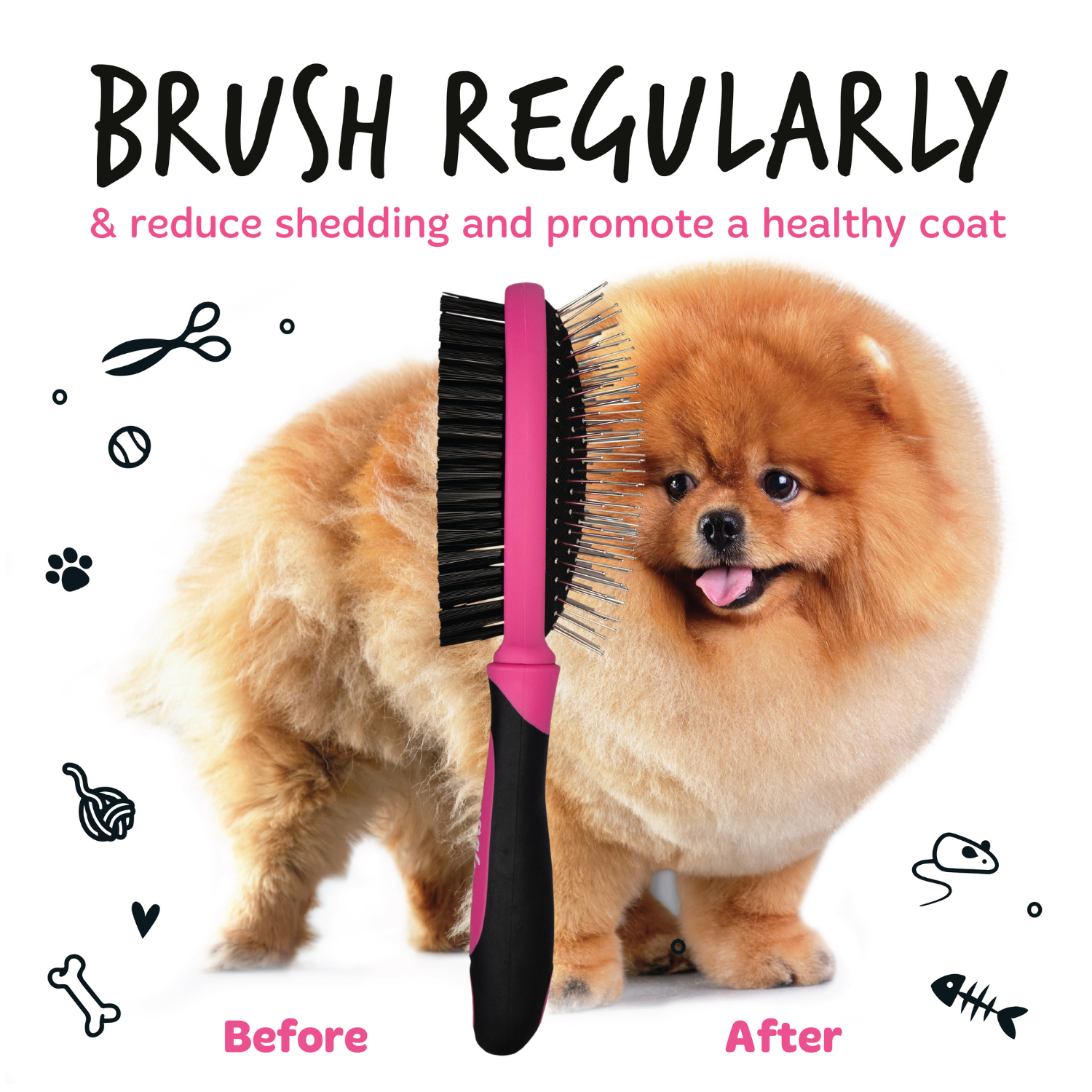 bugalugs-2-in-1-doppelseitige-grooming-b-rste-f-r-hunde-katzen image 5