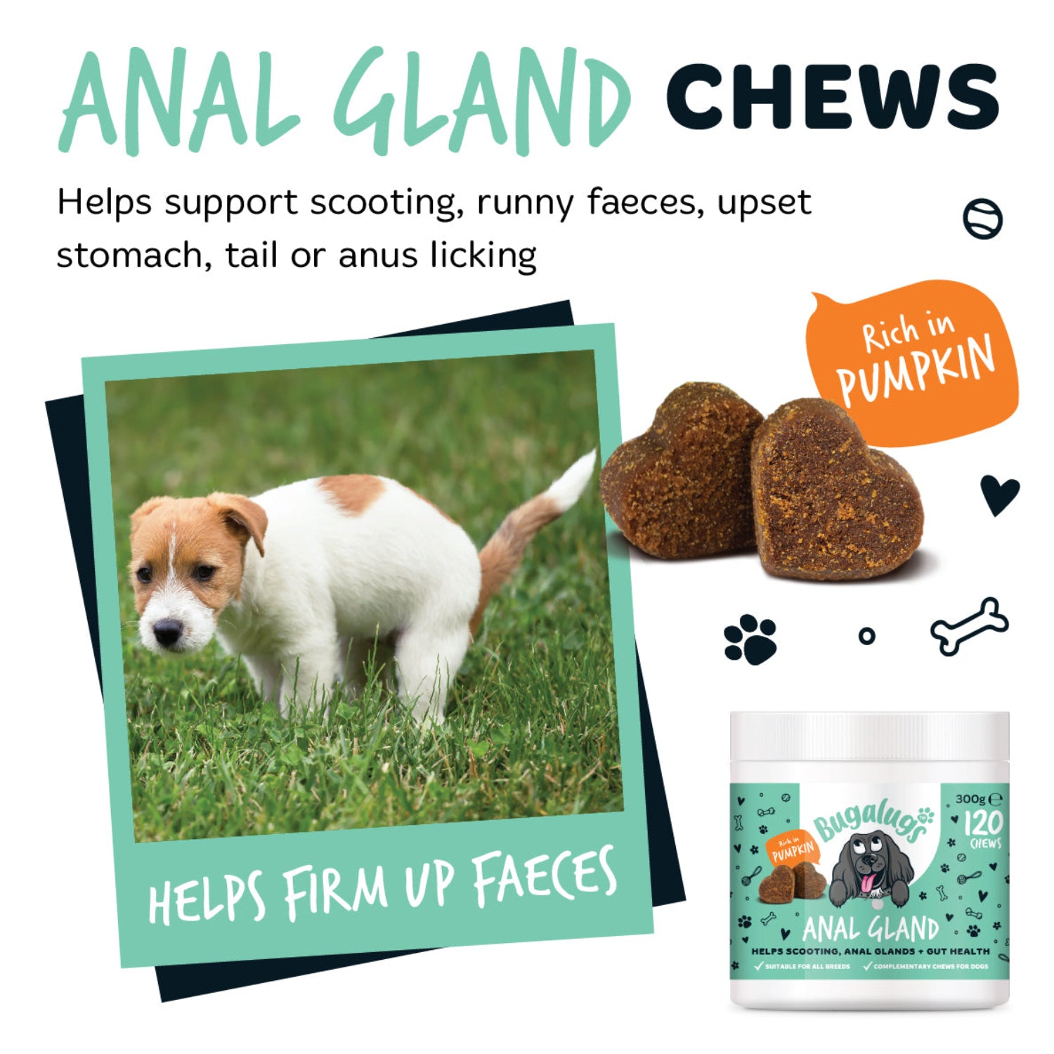 bugalugs-anal-gland-supplement-chews-f-r-hunde-6er-pack-ballaststoff-kautablette image 5