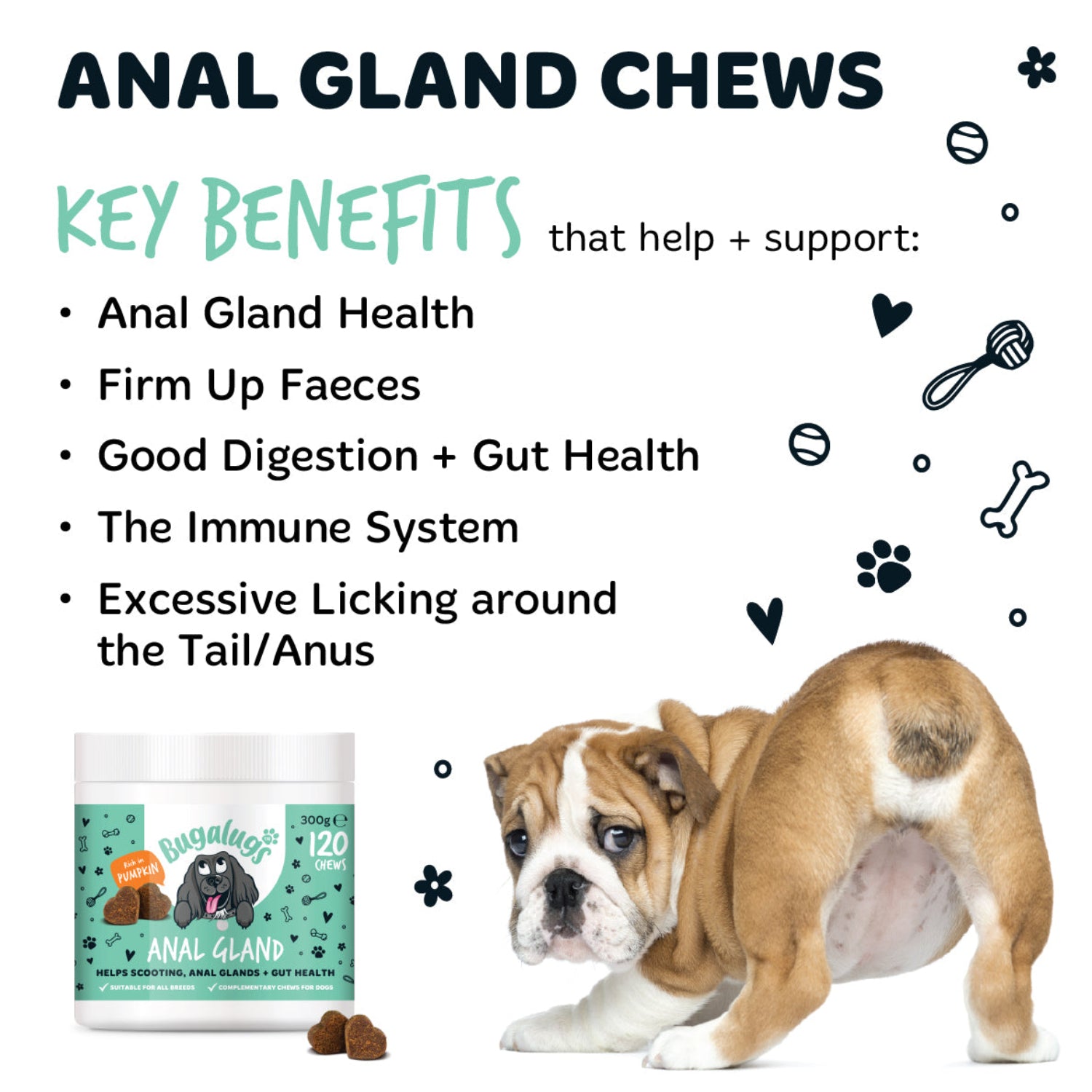 bugalugs-anal-gland-supplement-chews-f-r-hunde-6er-pack-ballaststoff-kautablette image 4