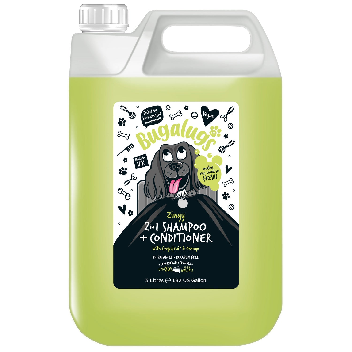 bugalugs-zingy-2-in-1-shampoo-conditioner-grapefruit-orange-5-liter-gro-flasche- image 1