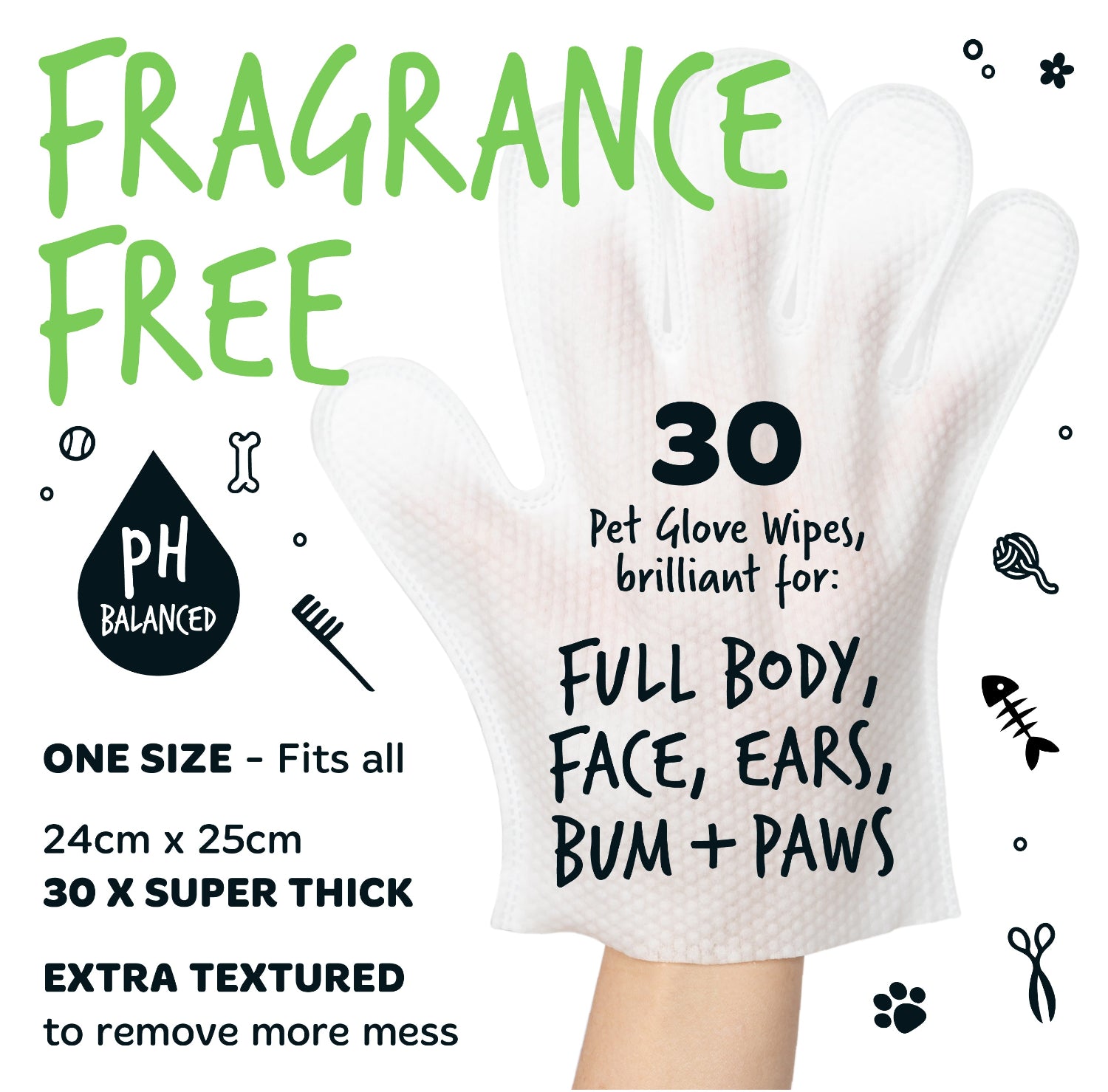 bugalugs-fragrance-free-handschuh-feuchtt-cher-f-r-hunde-katzen-30-st-ck-plastik image 4