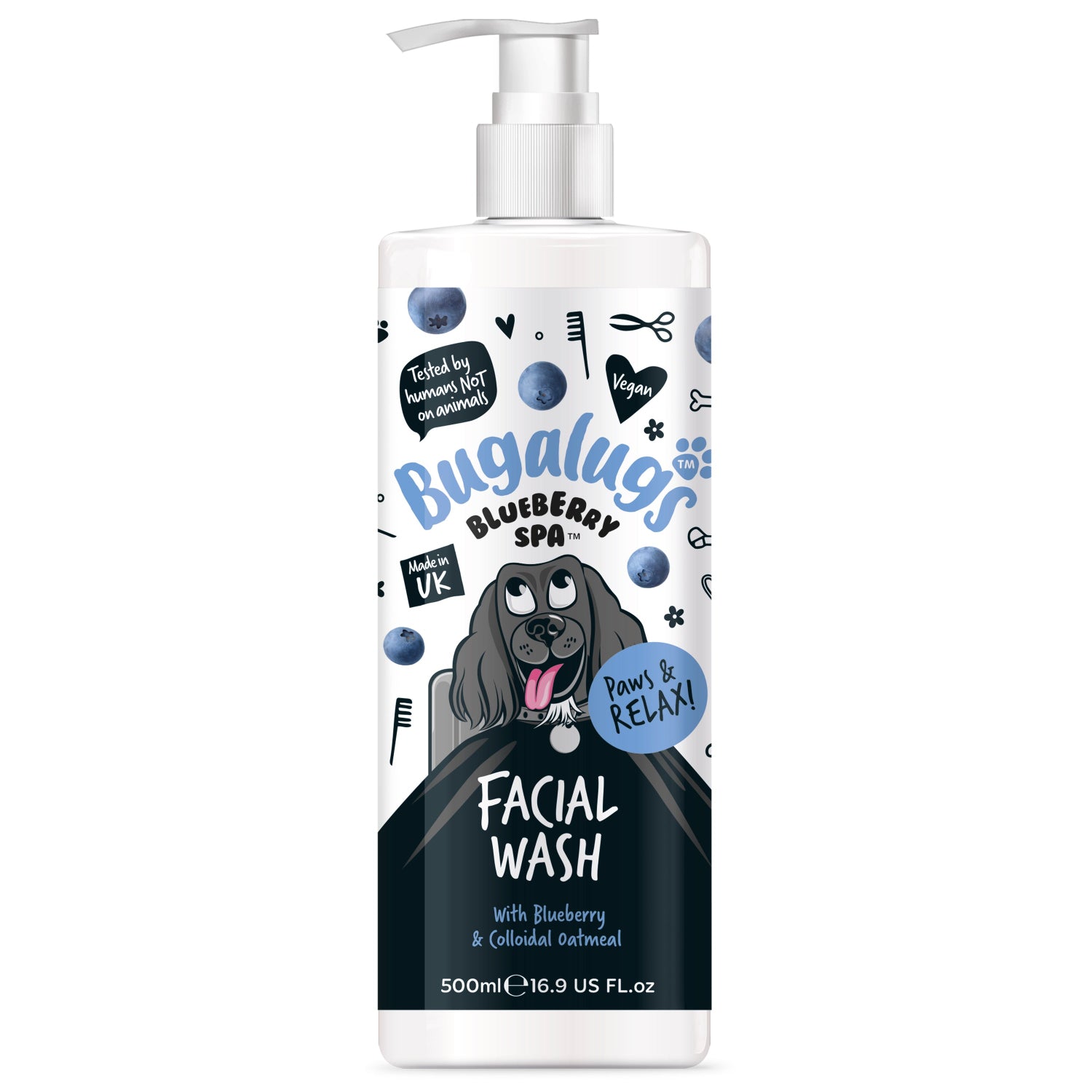 bugalugs-blueberry-spa-facial-wash-f-r-hunde-ph-neutrales-gesichtsschaum-shampoo image 1
