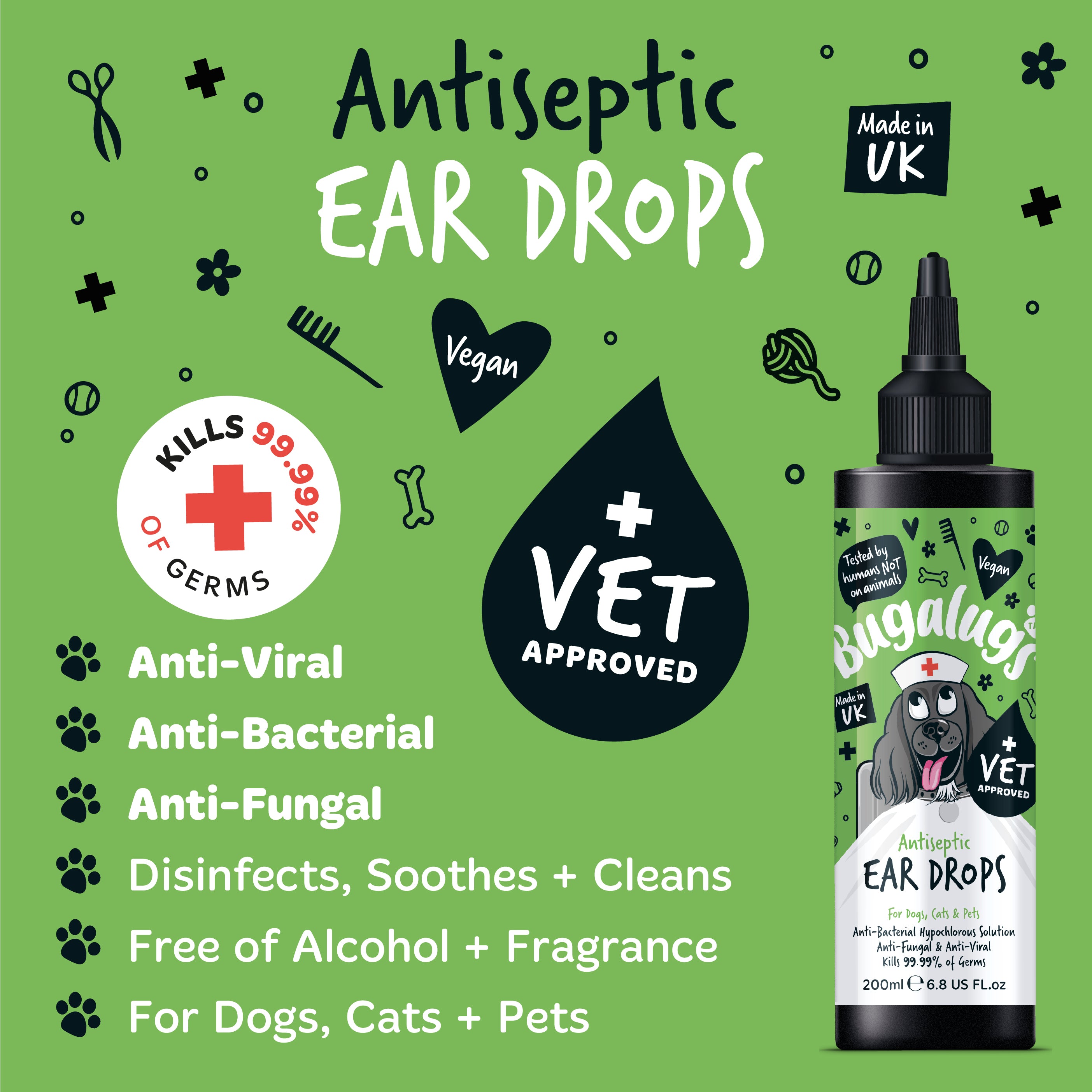 bugalugs-antiseptic-ear-drops-antiseptische-ohrentropfen-f-r-hunde-katzen-hausti image 2