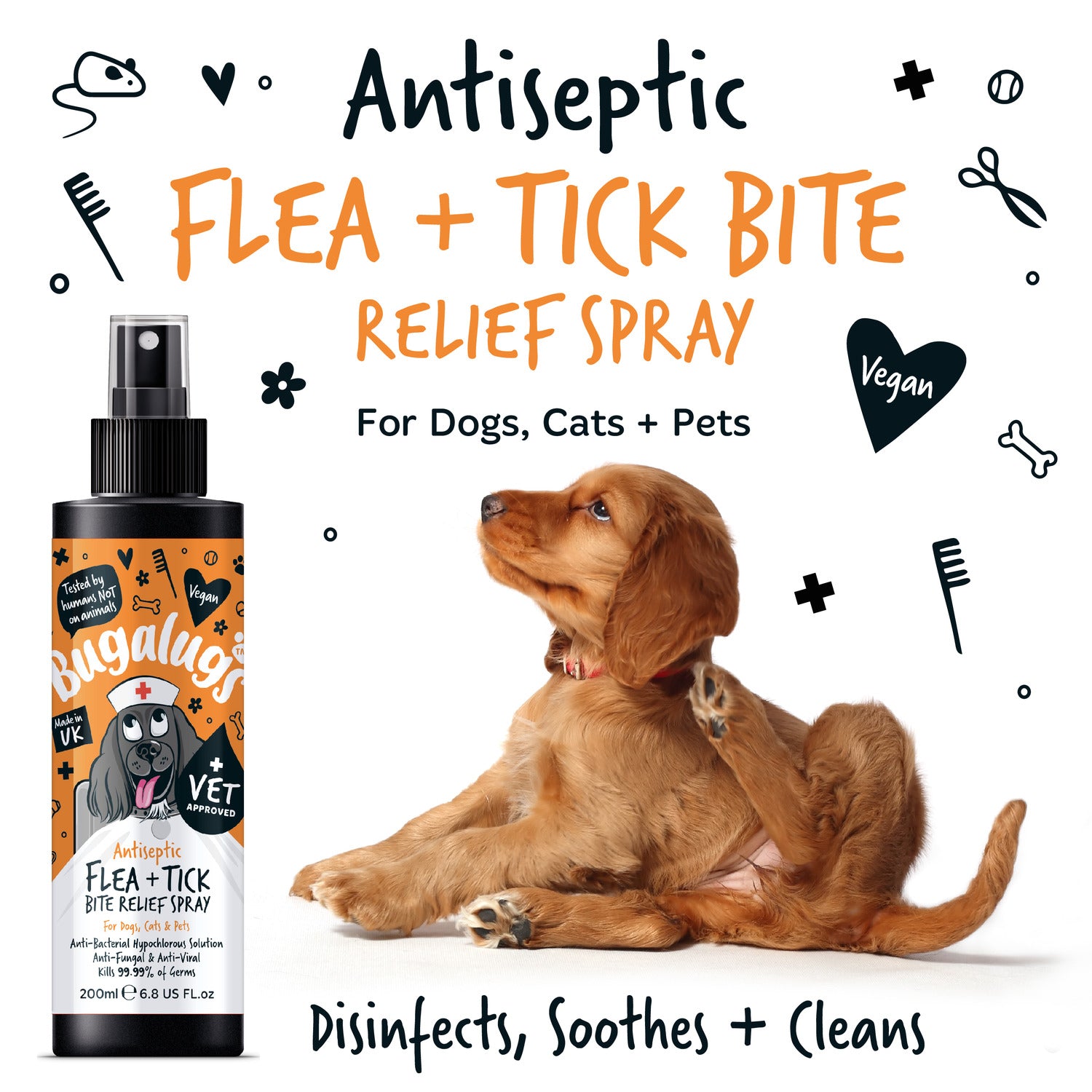 bugalugs-antiseptisches-floh-zeckenbiss-relief-spray-f-r-hunde-katzen-kleintiere image 4