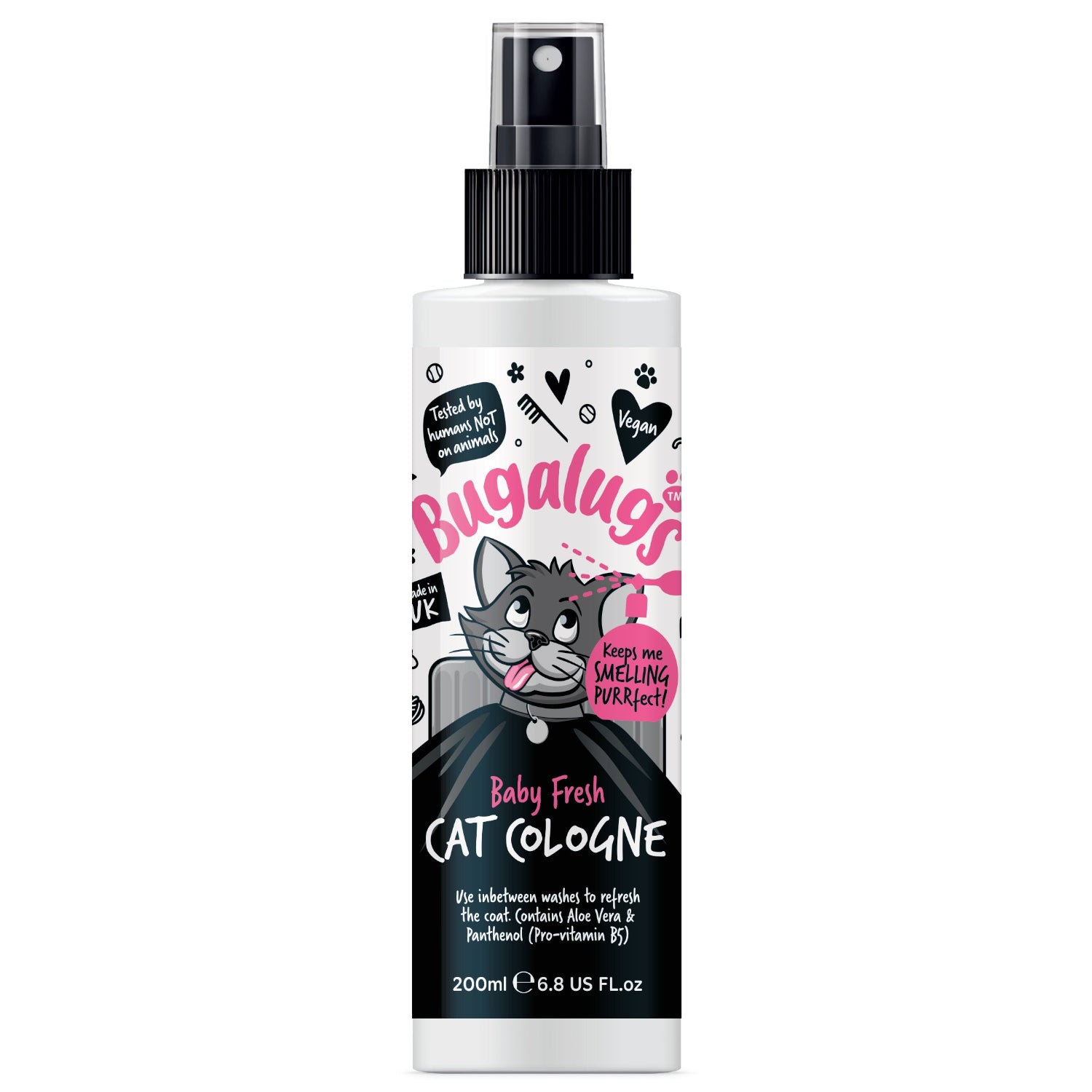 bugalugs-baby-fresh-cat-cologne-katzenparf-m-spray-mit-babypuder-duft-aloe-vera- image 1
