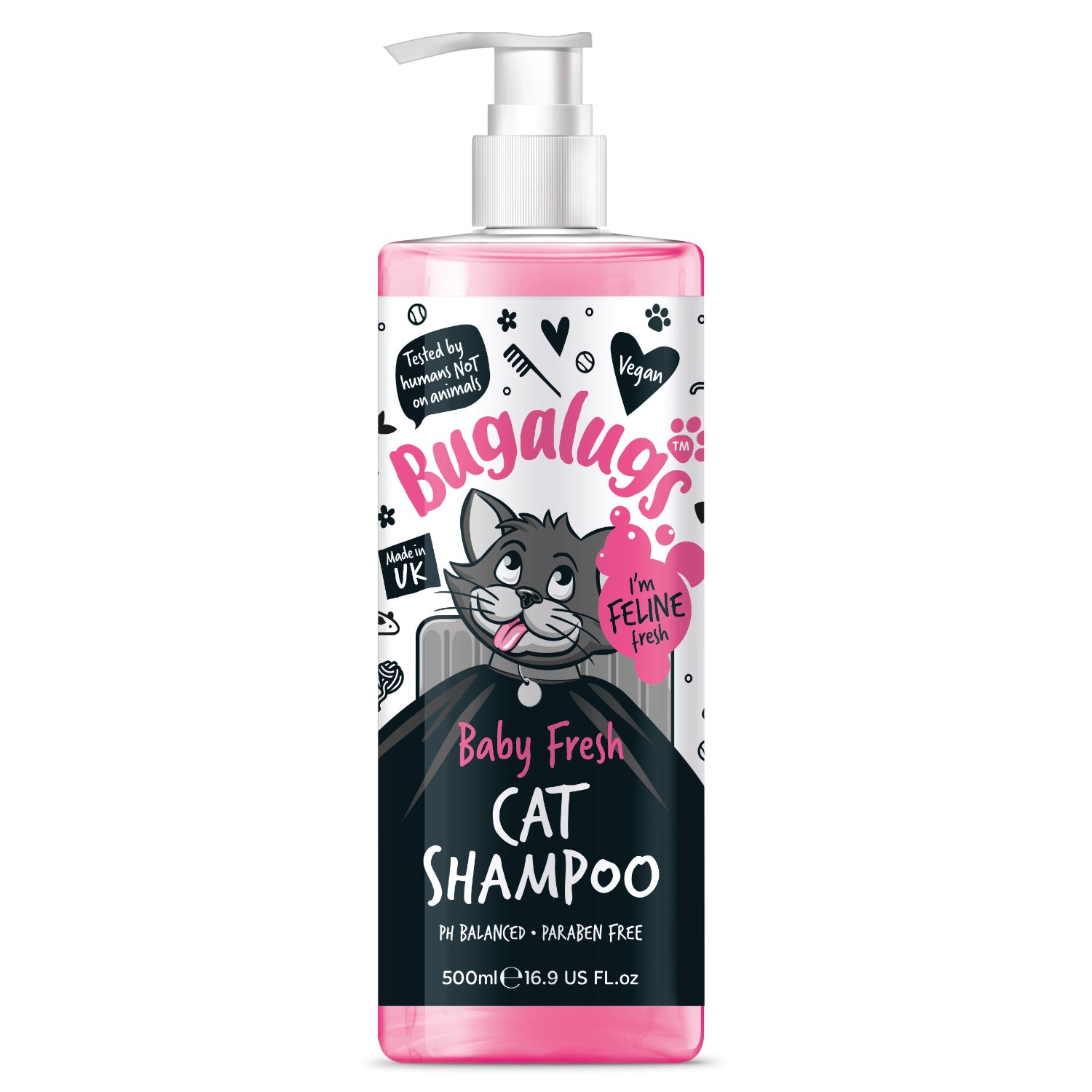 bugalugs-baby-fresh-katzenshampoo-sanfte-reinigung-mit-babypuder-duft-konzentrie image 1