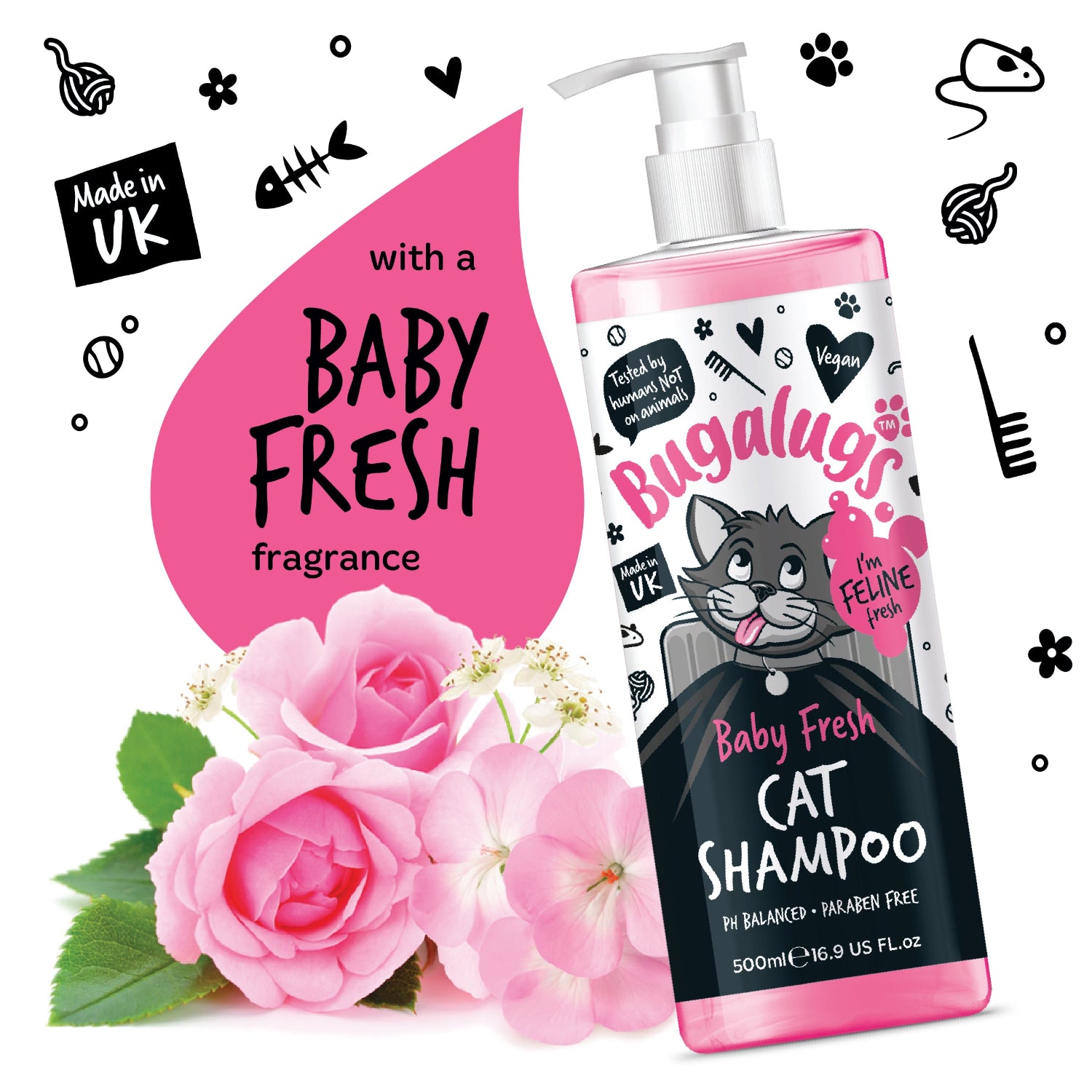 bugalugs-baby-fresh-katzenshampoo-sanfte-reinigung-mit-babypuder-duft-konzentrie image 4
