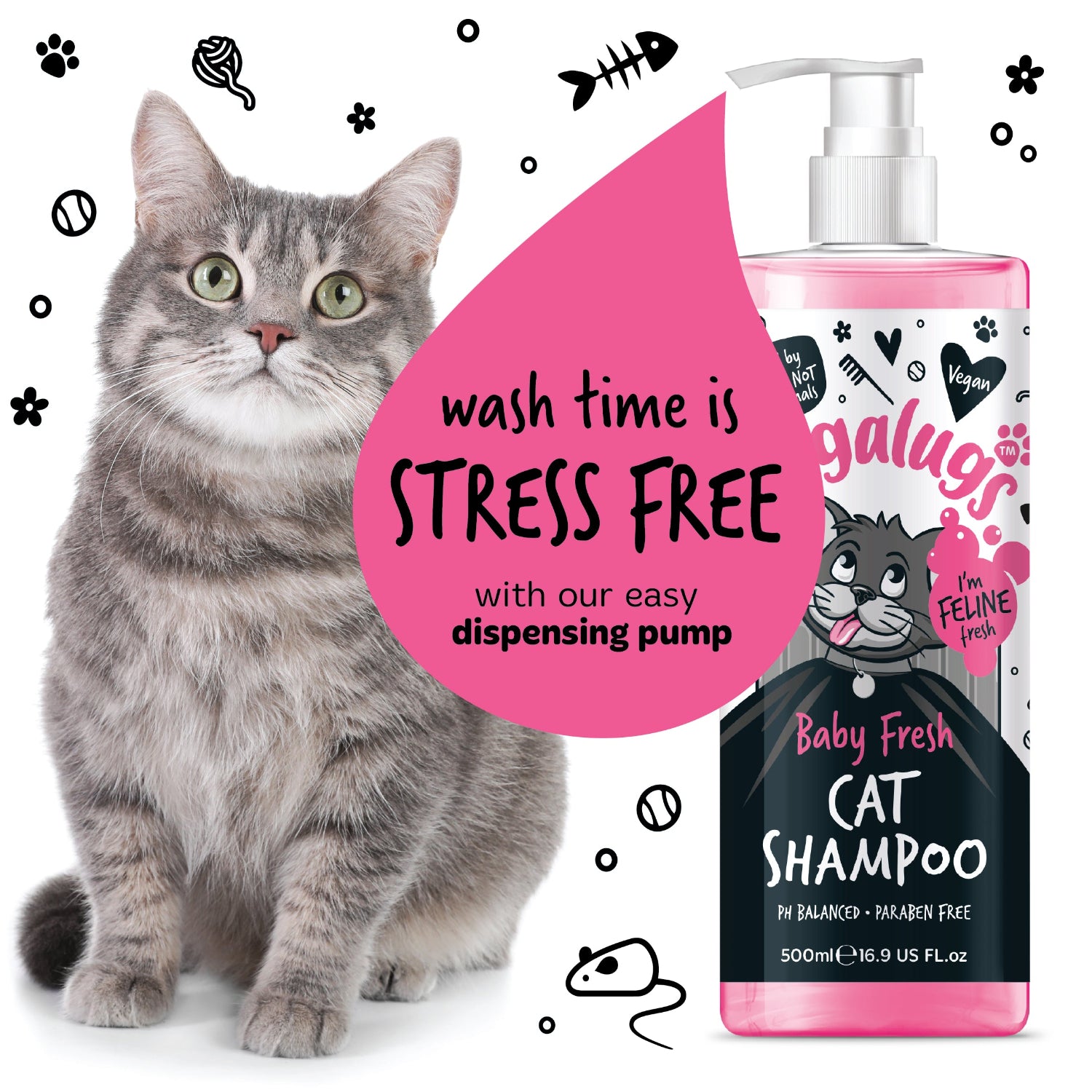 bugalugs-baby-fresh-katzenshampoo-sanfte-reinigung-mit-babypuder-duft-konzentrie image 8
