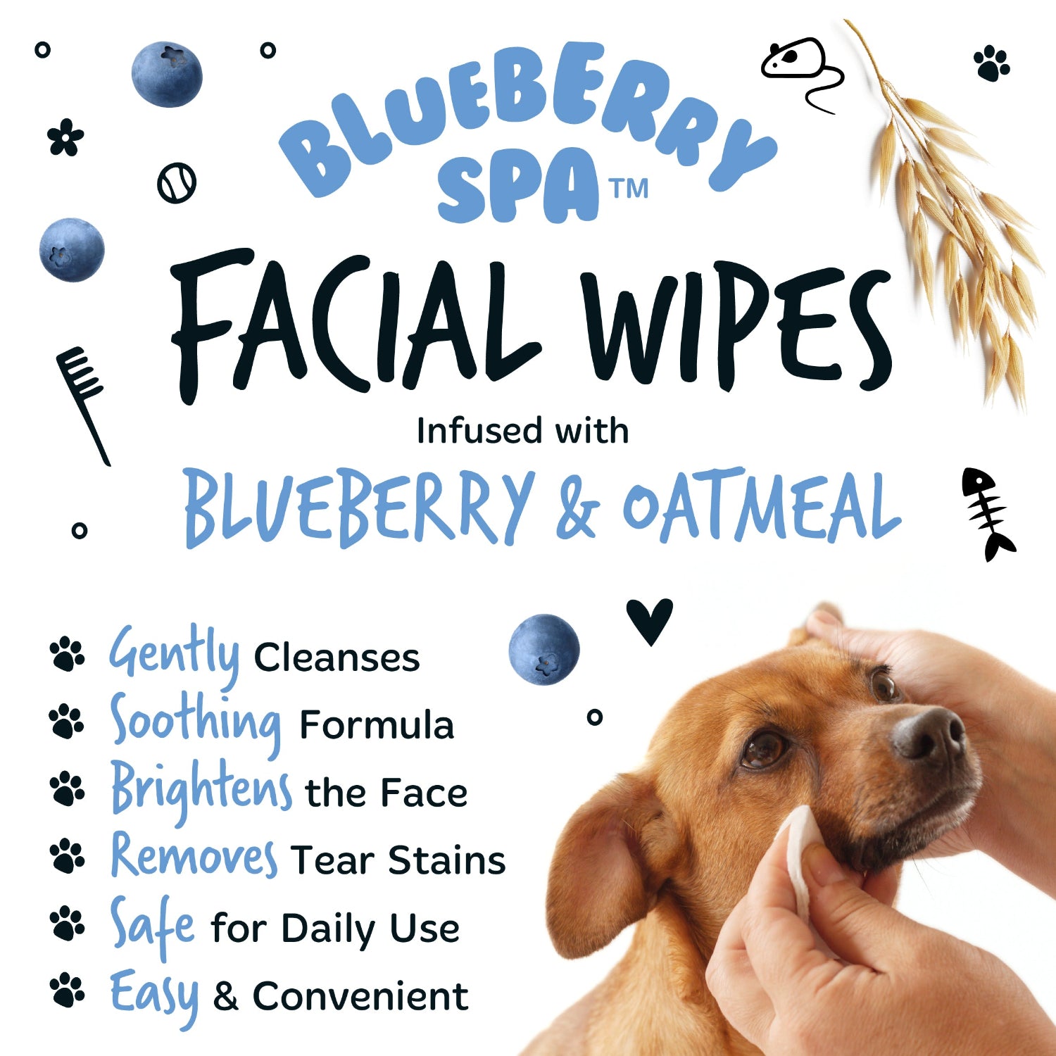 bugalugs-blueberry-spa-facial-wipes-ph-neutrale-gesichtst-cher-f-r-hunde-katzen image 2