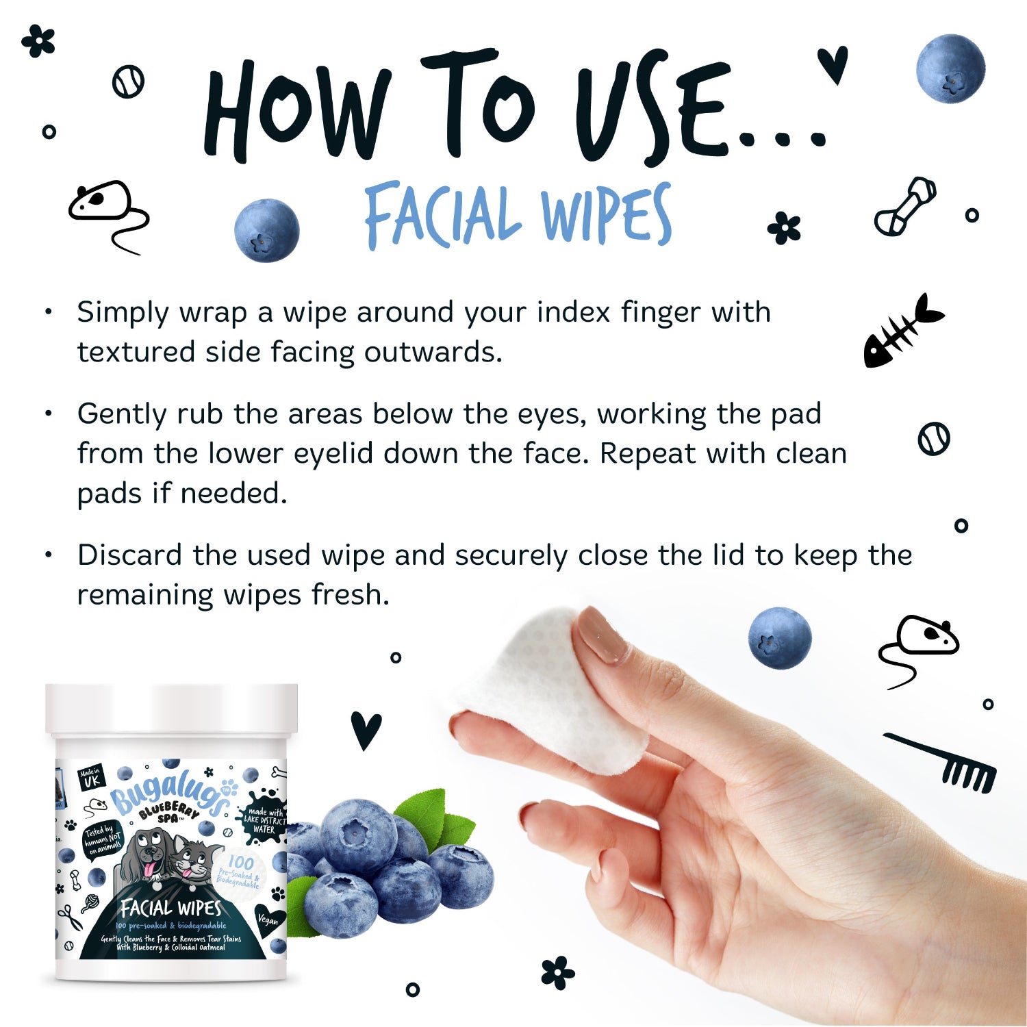 bugalugs-blueberry-spa-facial-wipes-ph-neutrale-gesichtst-cher-f-r-hunde-katzen image 6