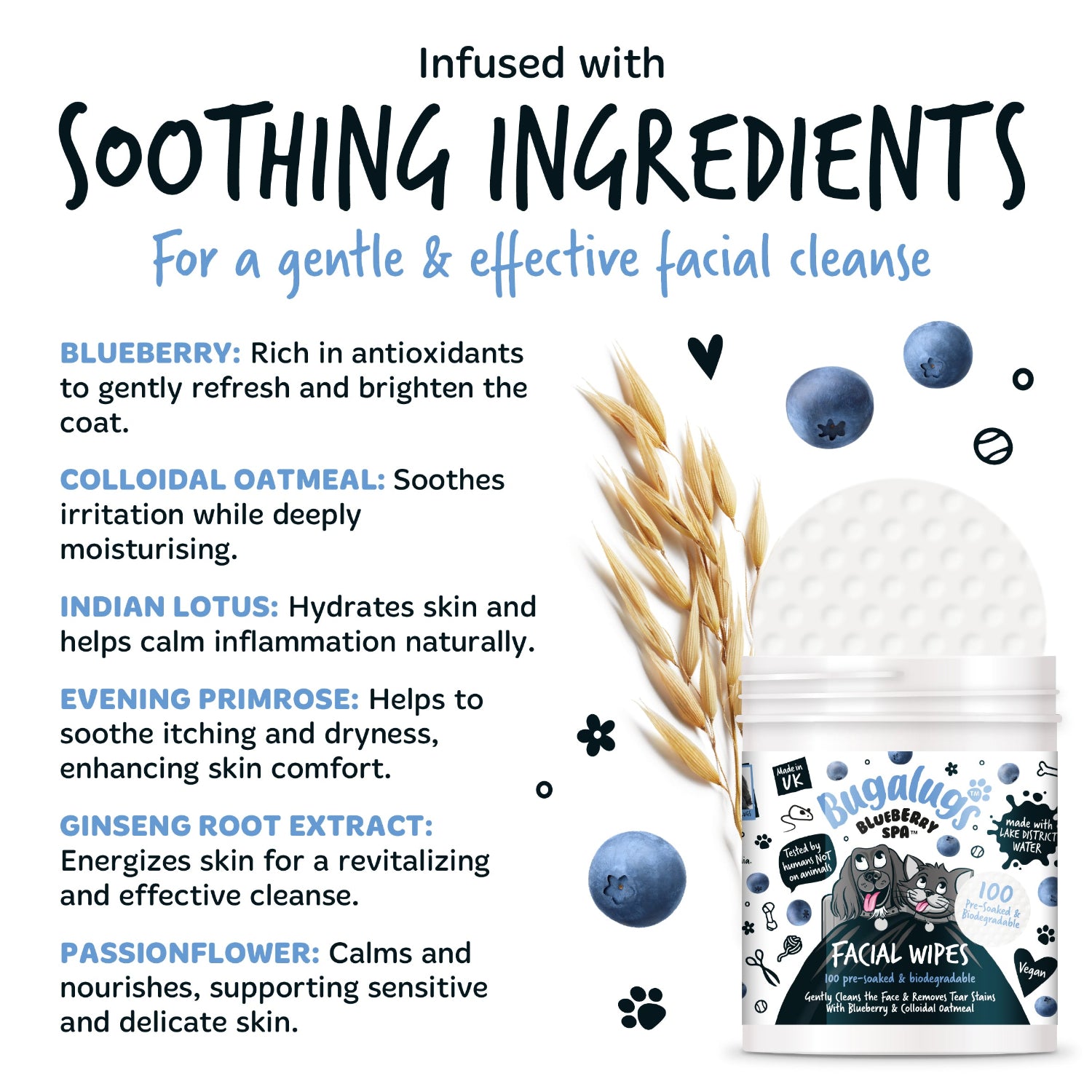 bugalugs-blueberry-spa-facial-wipes-ph-neutrale-gesichtst-cher-f-r-hunde-katzen image 4