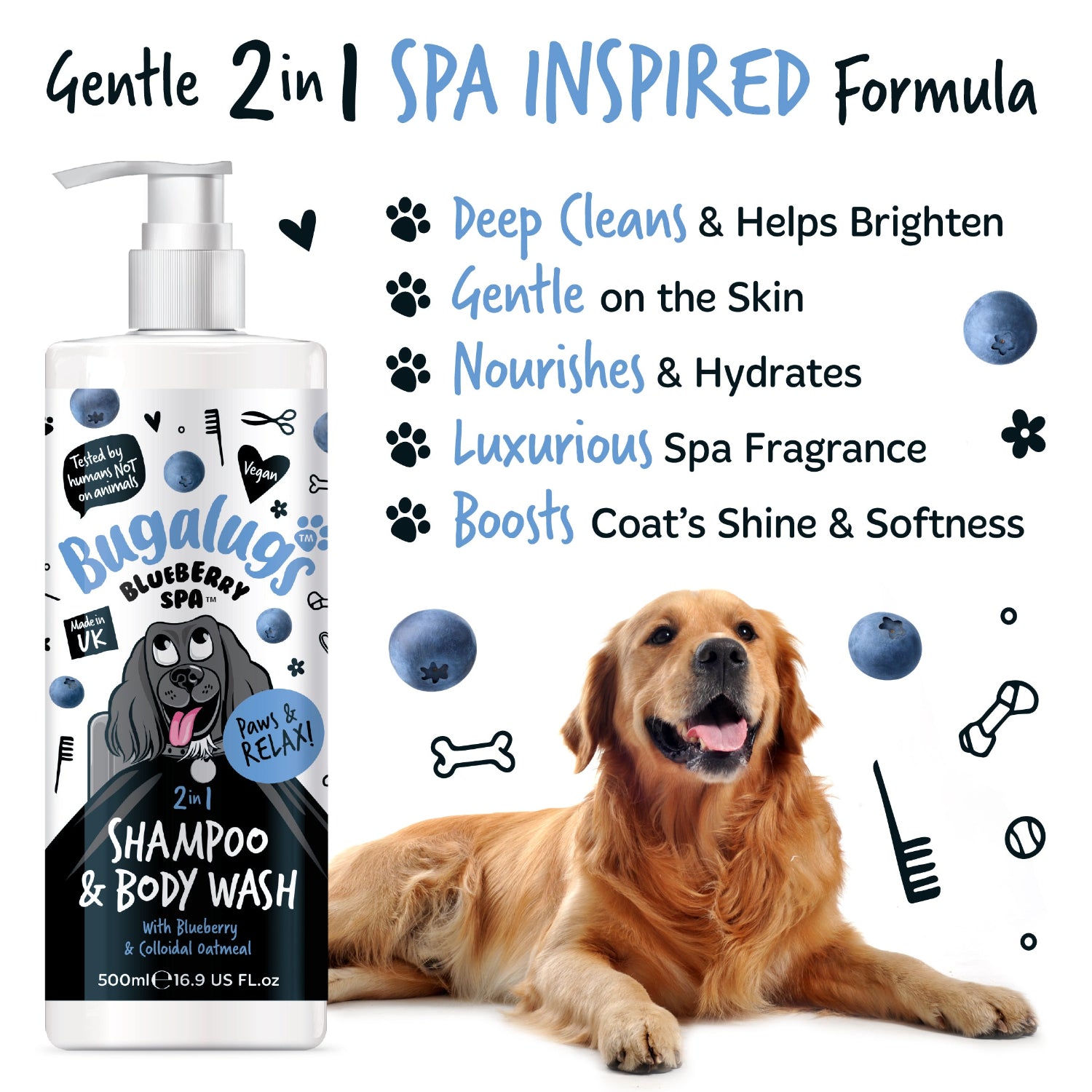 bugalugs-blueberry-spa-2-in-1-hundeshampoo-body-wash-heidelbeer-extrakt-haferflo image 7