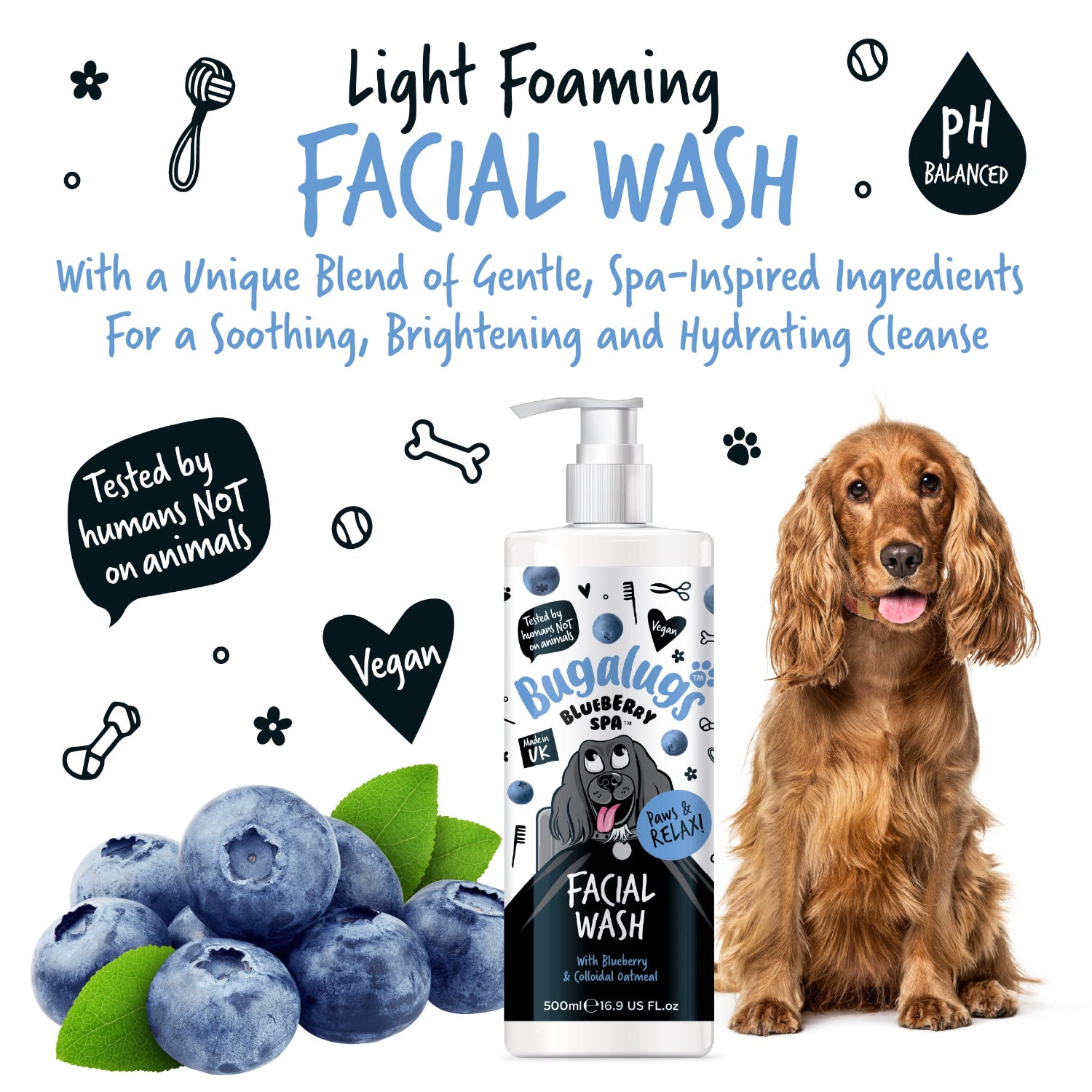 bugalugs-blueberry-spa-facial-wash-f-r-hunde-ph-neutrales-gesichtsschaum-shampoo image 6