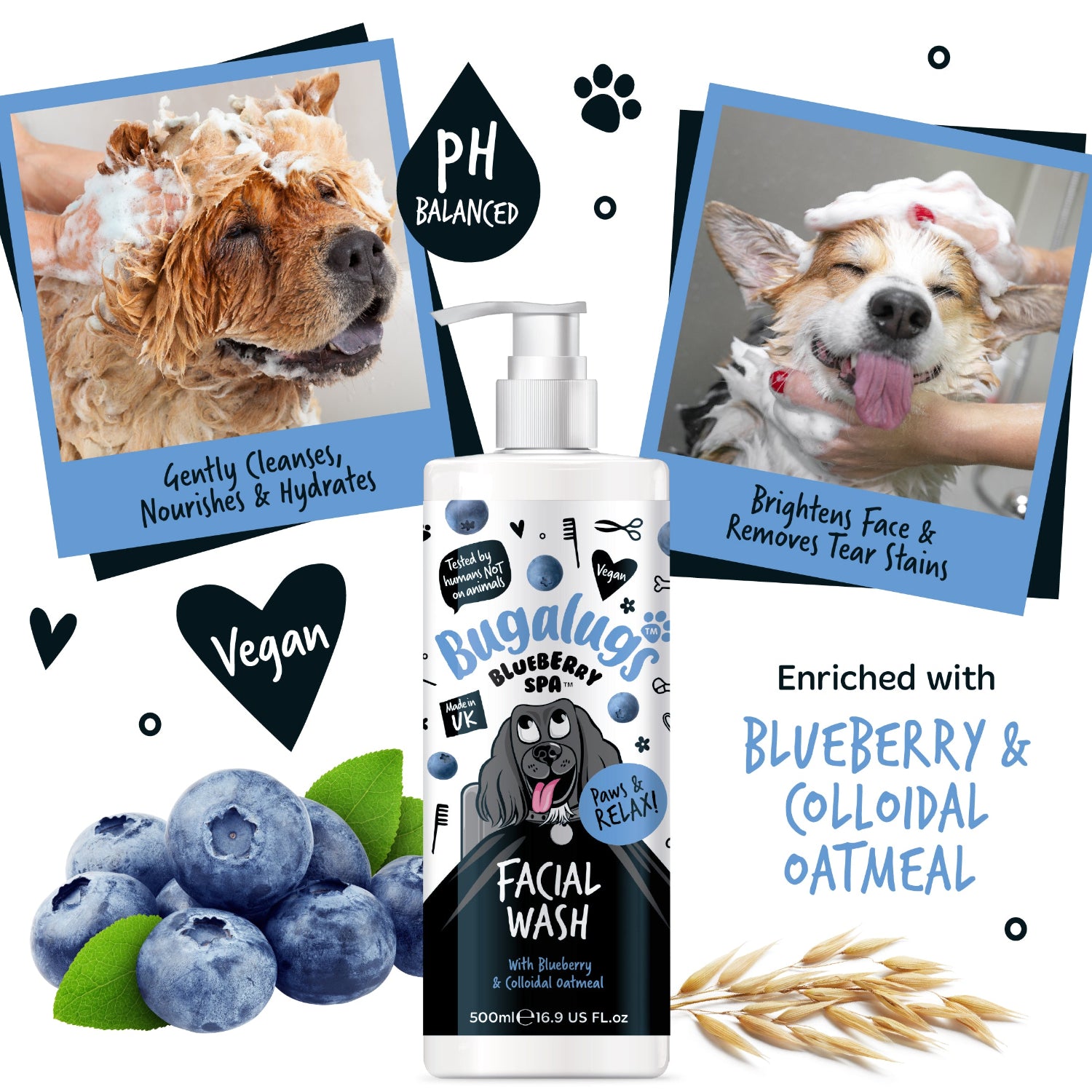 bugalugs-blueberry-spa-facial-wash-f-r-hunde-ph-neutrales-gesichtsschaum-shampoo image 8