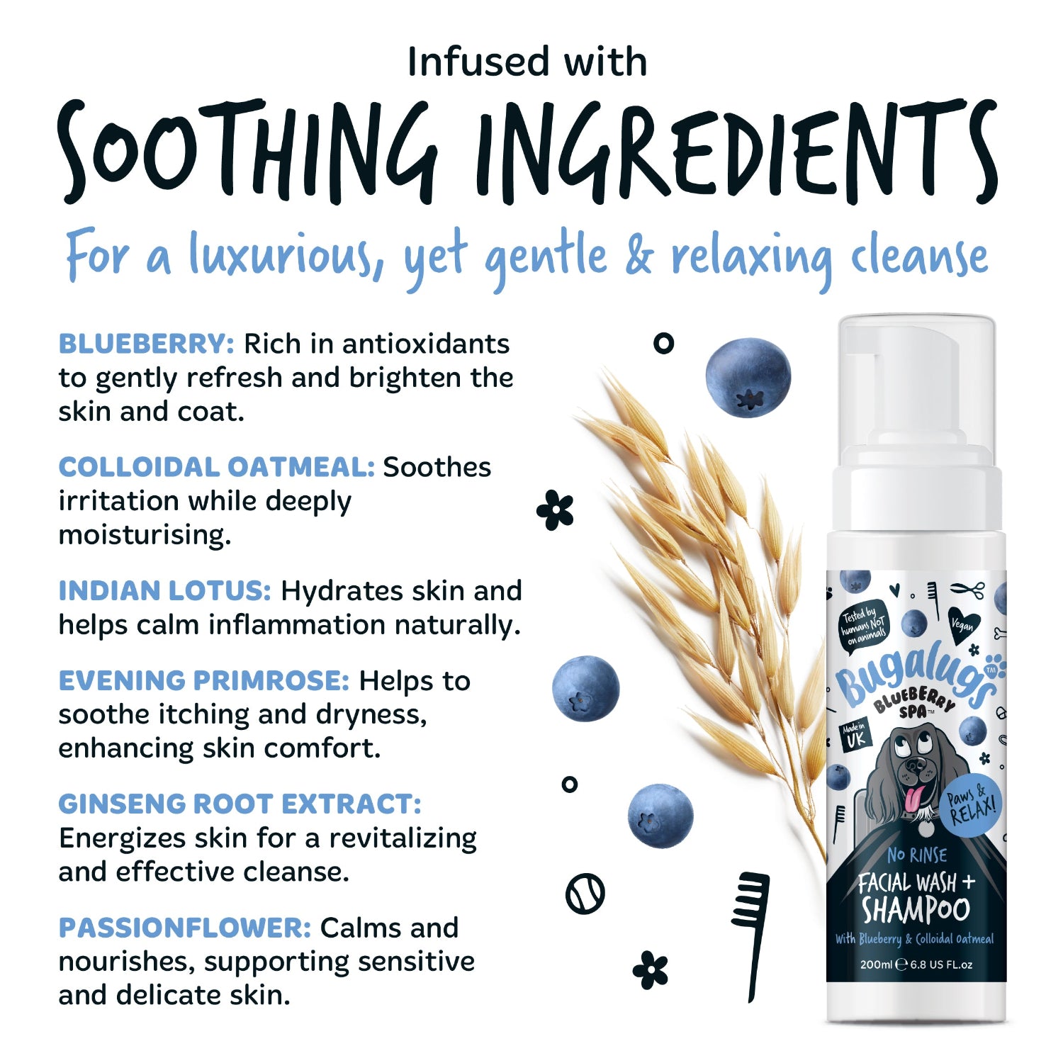 bugalugs-blueberry-spa-no-rinse-gesichtswasch-shampoo-mit-blaubeere-kolloidalem- image 5