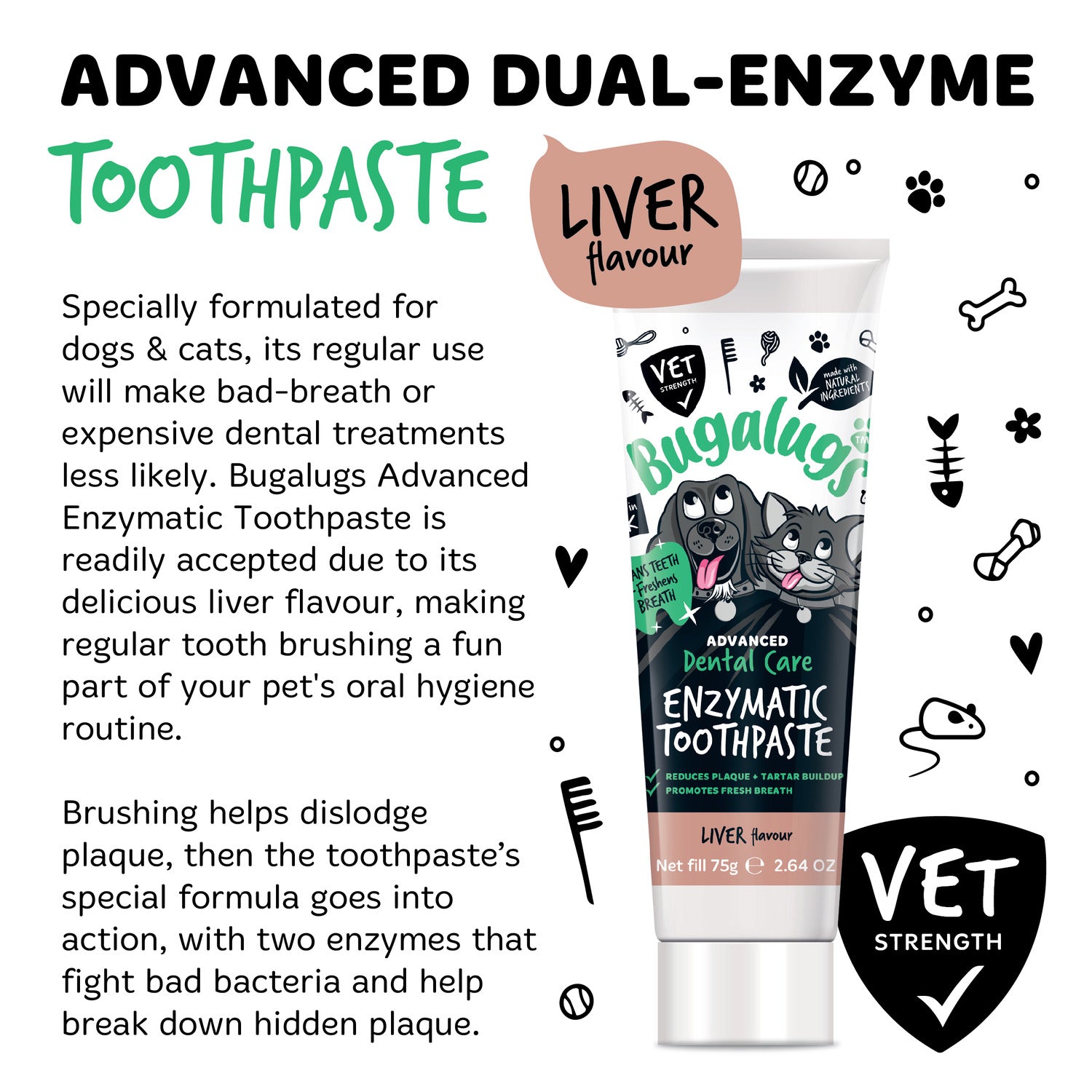 bugalugs-advanced-dental-care-enzymatische-zahnpasta-lebergeschmack-f-r-hunde-ka image 2