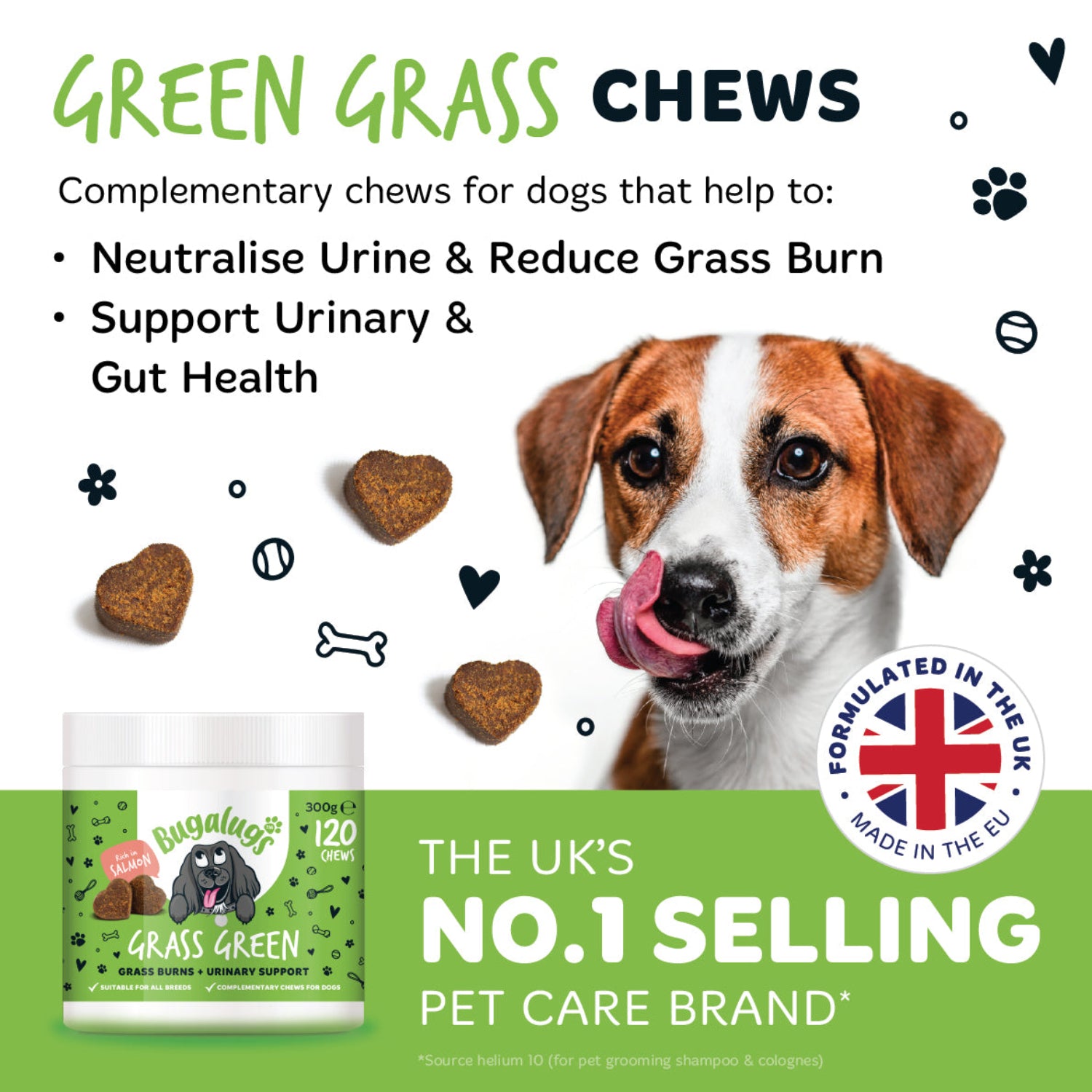 bugalugs-grass-green-supplement-chews-f-r-hunde-6er-pack-gegen-gelbverf-rbungen- image 8