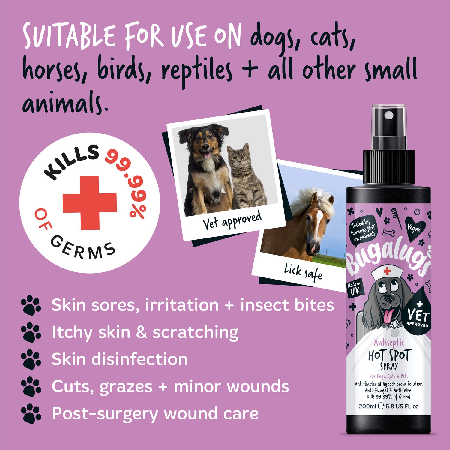 bugalugs-antiseptic-hot-spot-spray-antiseptisches-wund-pflegespray-f-r-hunde-kat image 7