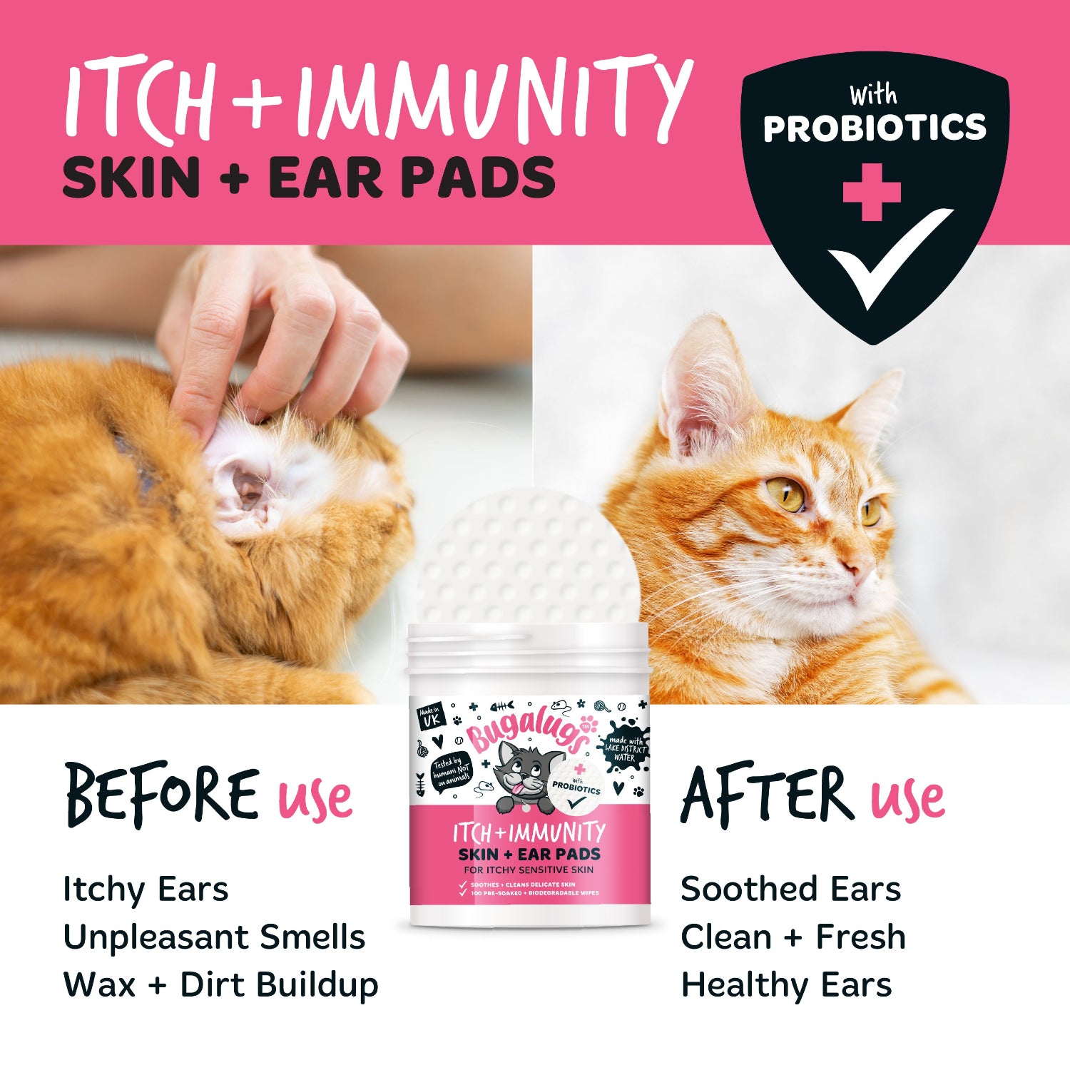 bugalugs-itch-immunity-skin-ear-pads-katzenpflege-pads-f-r-juckende-haut-und-ohr image 4