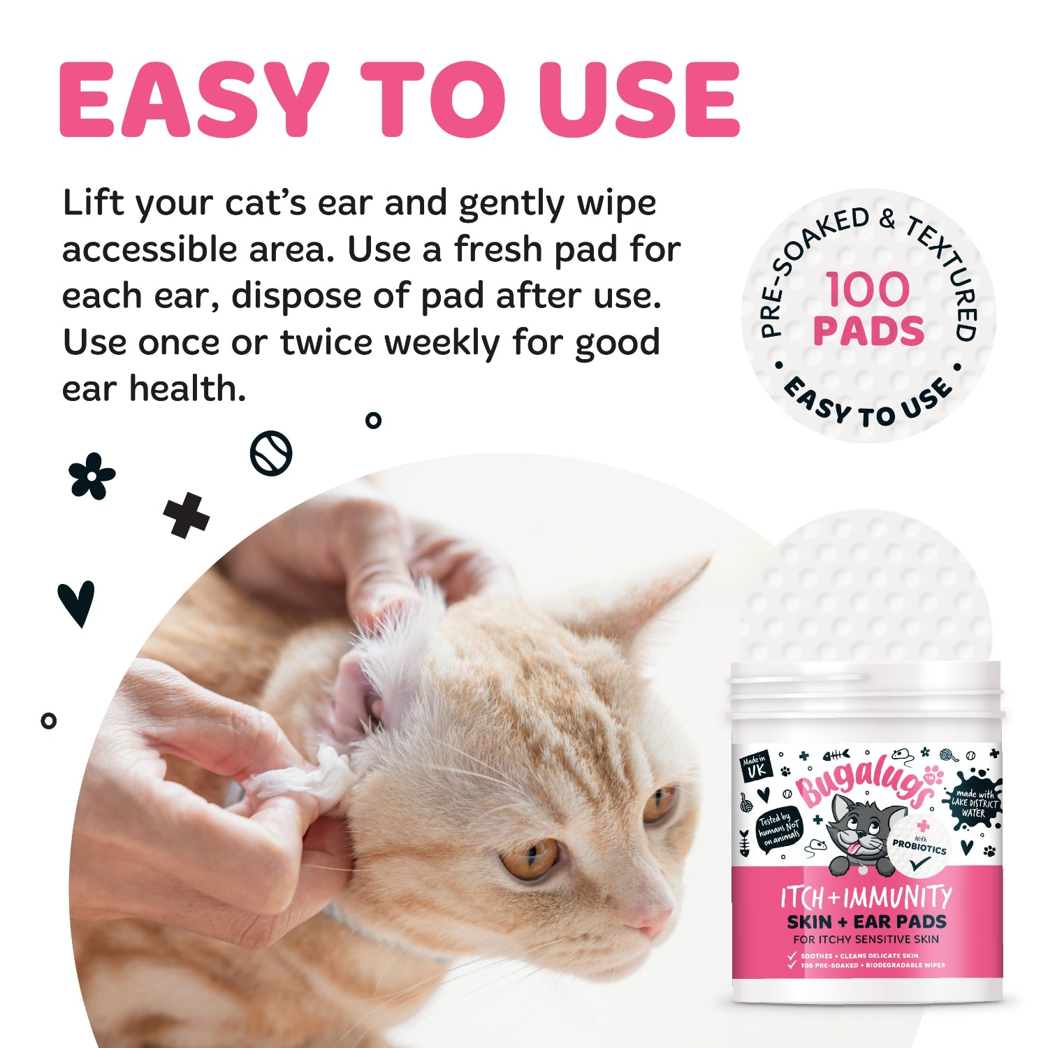 bugalugs-itch-immunity-skin-ear-pads-katzenpflege-pads-f-r-juckende-haut-und-ohr image 8