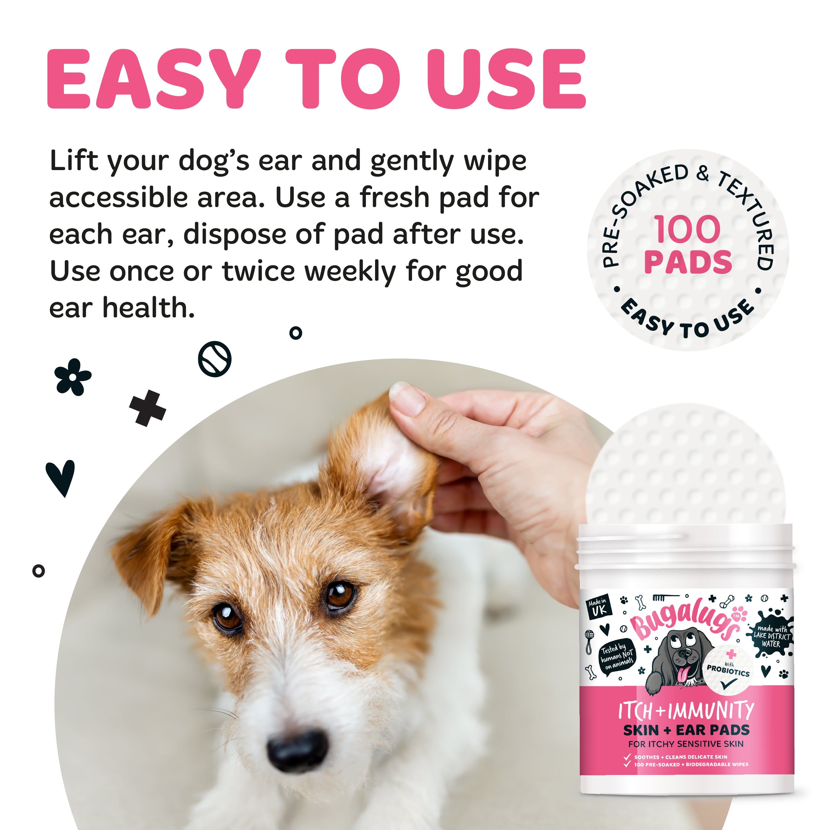 bugalugs-itch-immunity-skin-ear-pads-vorgefeuchtete-pads-zur-sanften-reinigung-v image 4