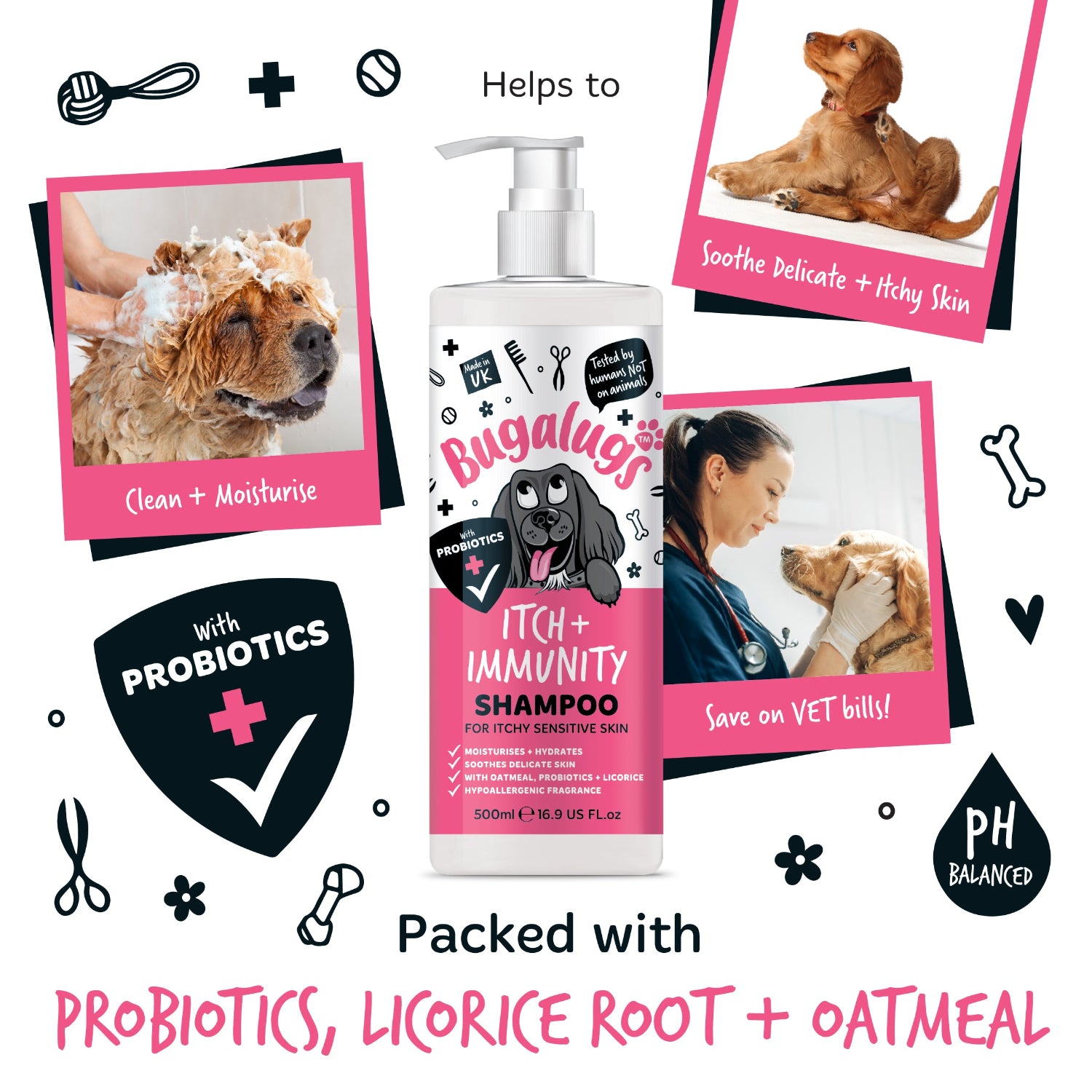 bugalugs-itch-immunity-shampoo-hundeshampoo-gegen-juckreiz-mit-probiotika-aloe-h image 8