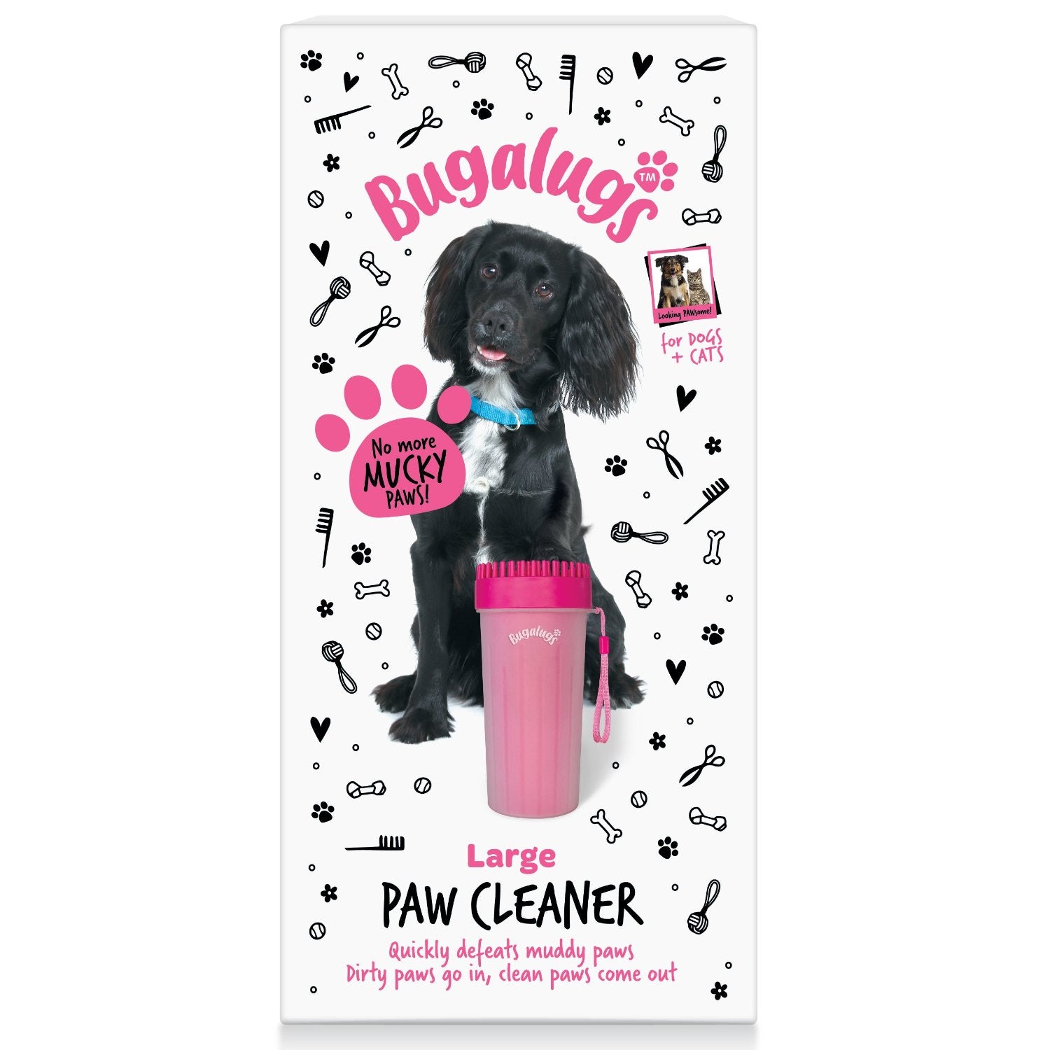 bugalugs-paw-cleaner-cup-f-r-hunde-gro-pink-2-in-1-pfotenreiniger-mit-b-rstenkop image 7