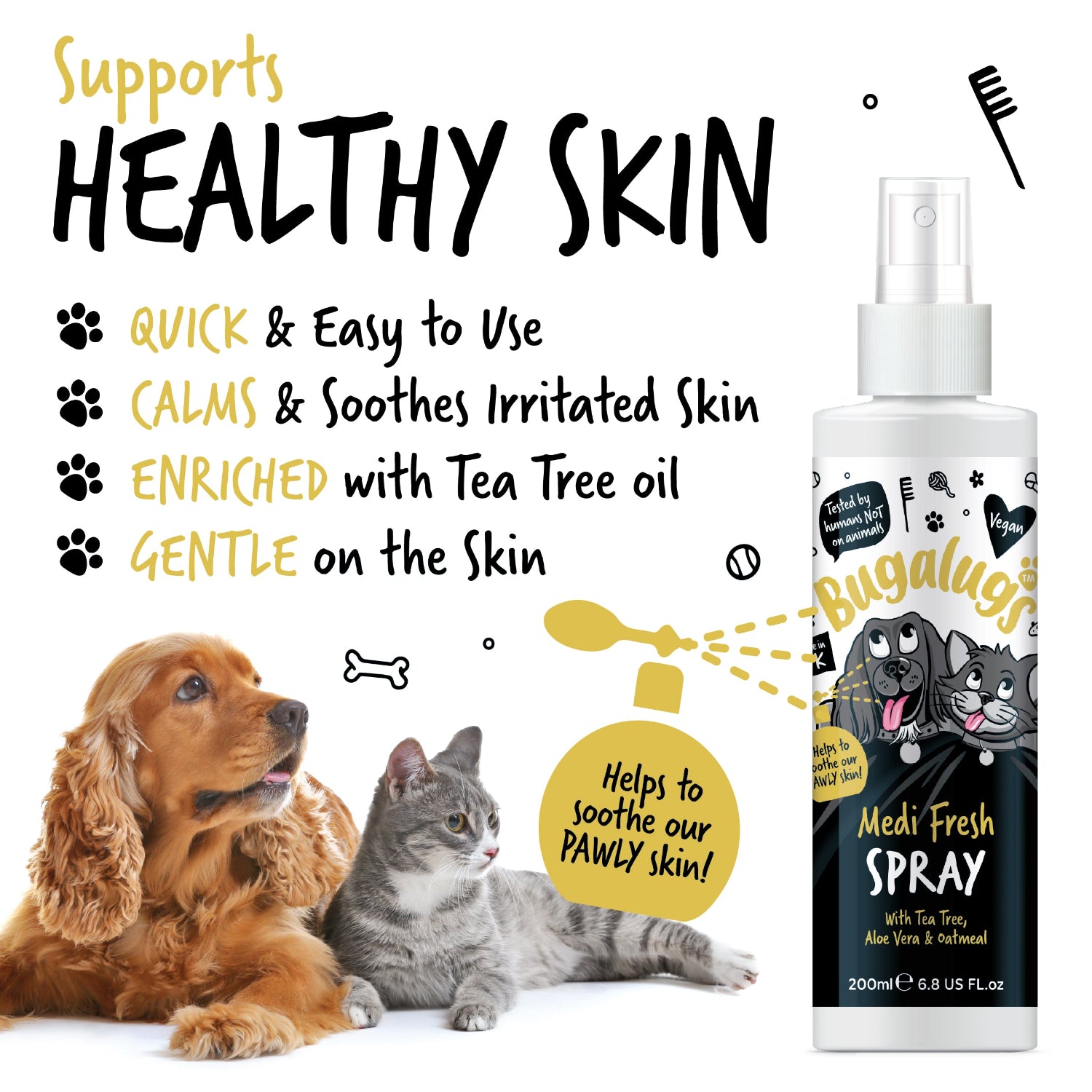 bugalugs-medi-fresh-soothing-spray-f-r-hunde-katzen-beruhigendes-pflegespray-mit image 2