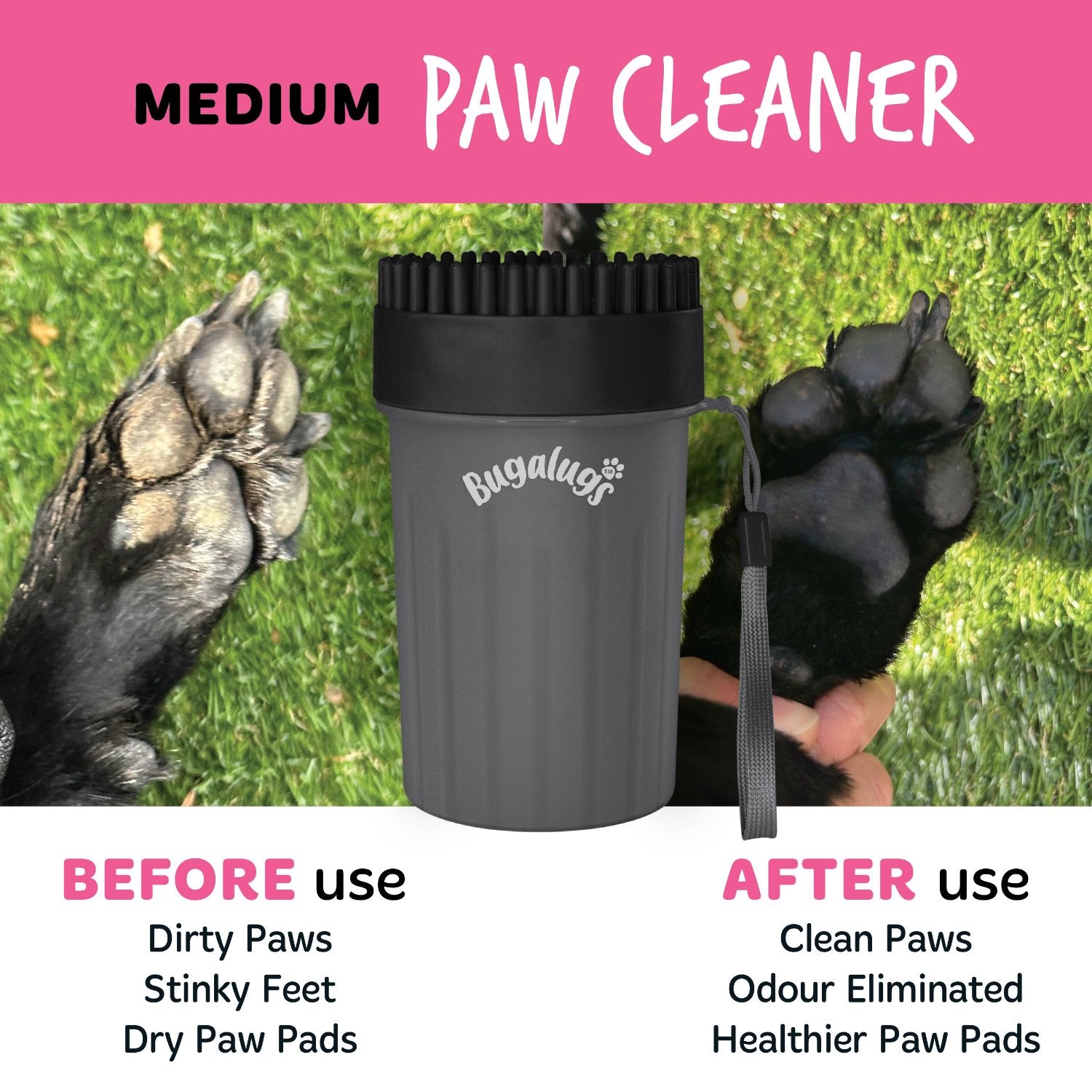 bugalugs-paw-cleaner-cup-schwarz-gr-e-m-pfotenreiniger-becher-f-r-hunde-katzen image 3