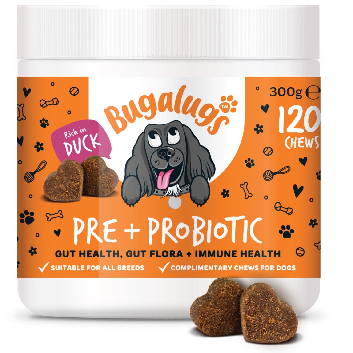 bugalugs-pre-probiotic-supplement-chews-f-r-hunde-kausnacks-f-r-darmgesundheit-v image 1