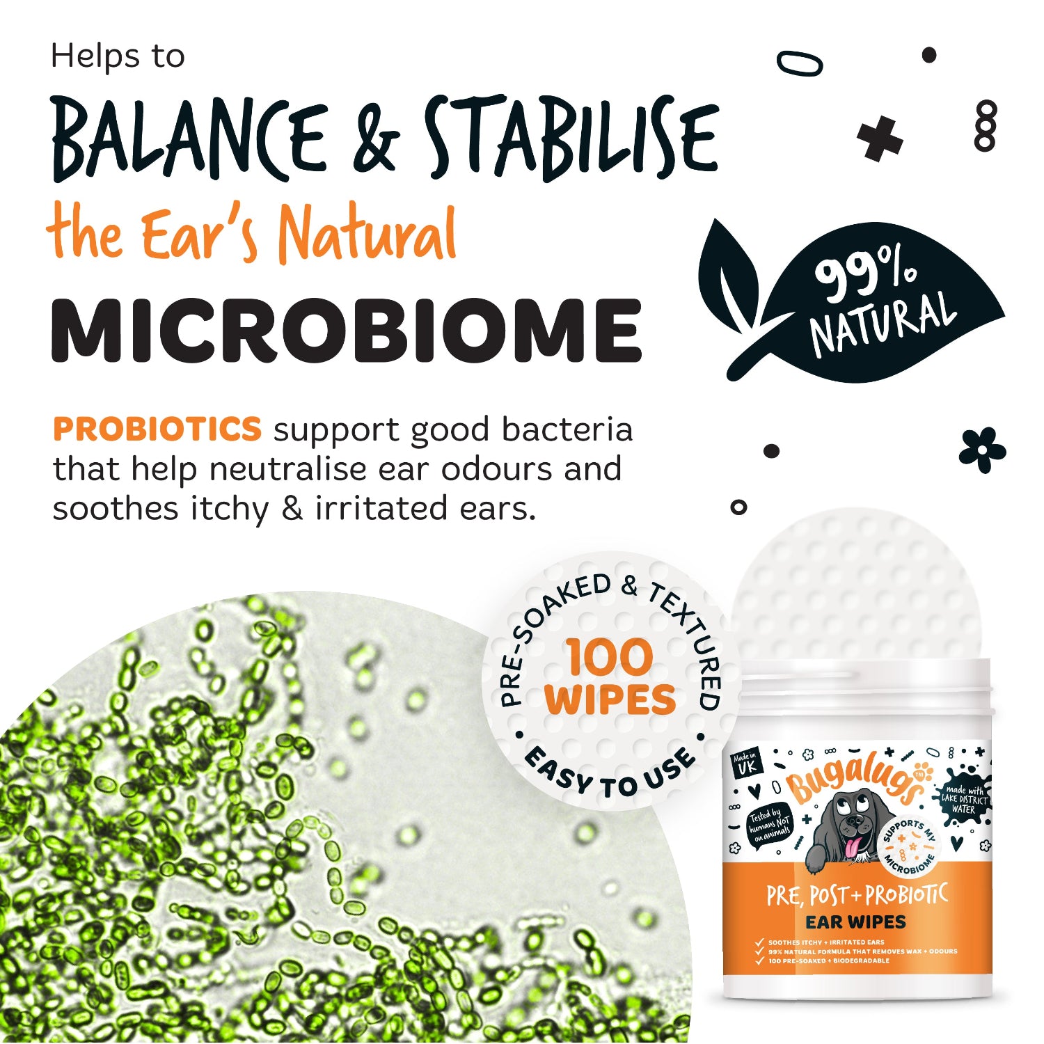 bugalugs-pre-post-probiotic-ear-wipes-f-r-hunde-ohrreinigungst-cher-mit-aloe-ver image 3
