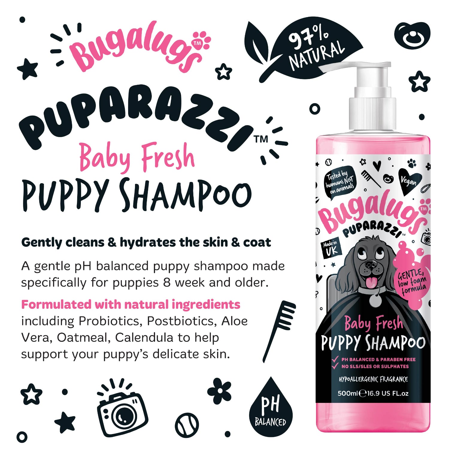 bugalugs-puparazzi-baby-fresh-puppy-shampoo-super-sanftes-welpenshampoo-ab-8-woc image 5