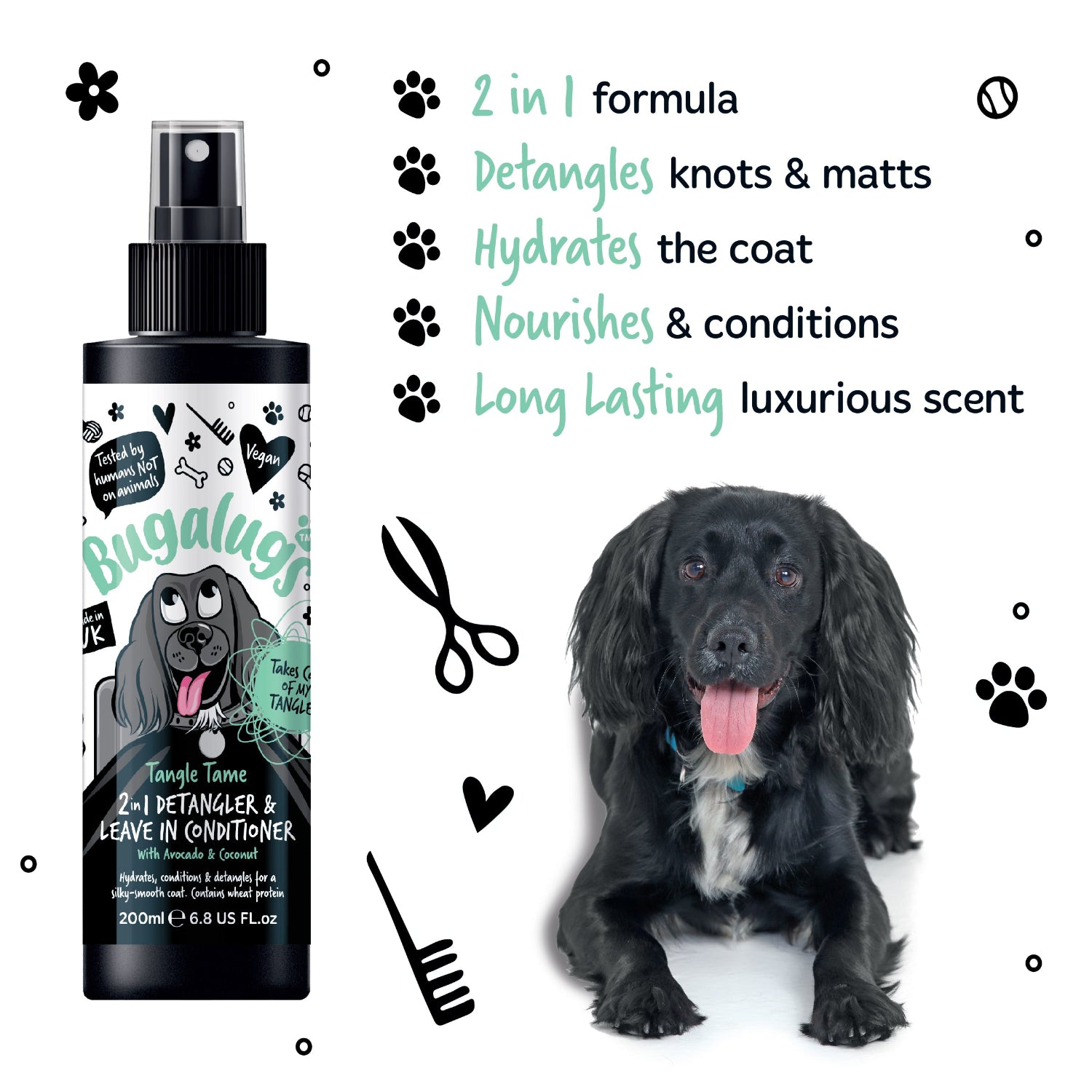 bugalugs-tangle-tame-2-in-1-entwirrungsspray-leave-in-conditioner-f-r-hunde-avoc image 2