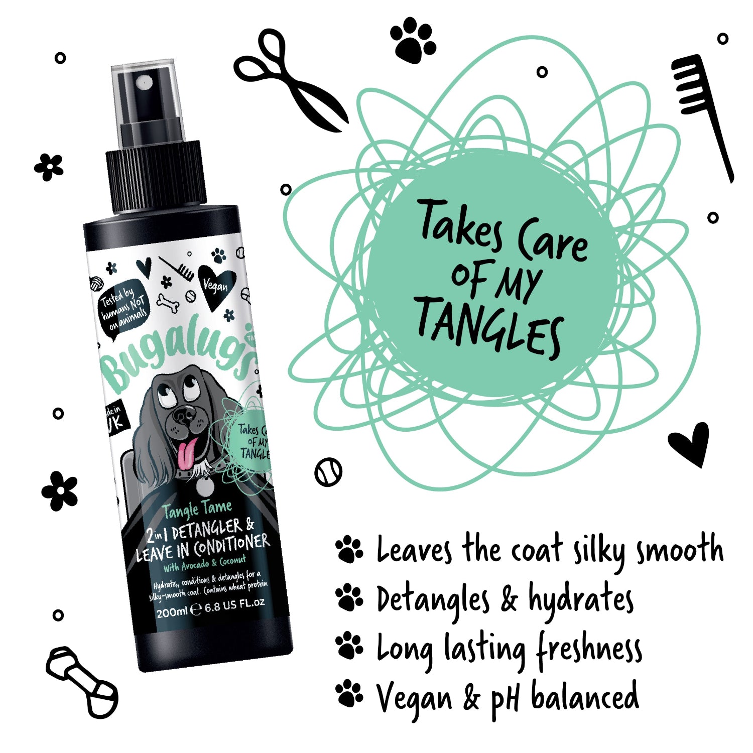 bugalugs-tangle-tame-2-in-1-entwirrungsspray-leave-in-conditioner-f-r-hunde-avoc image 3