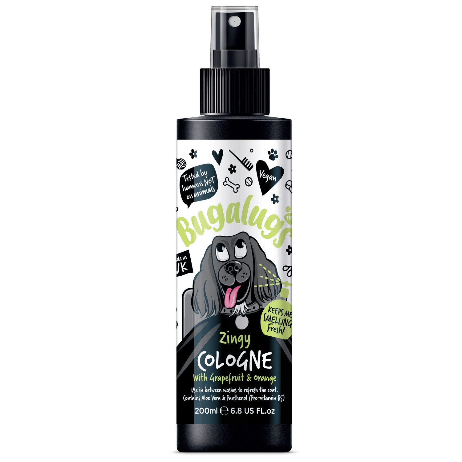 bugalugs-zingy-dog-cologne-hundeparf-m-deospray-mit-grapefruit-orange image 1