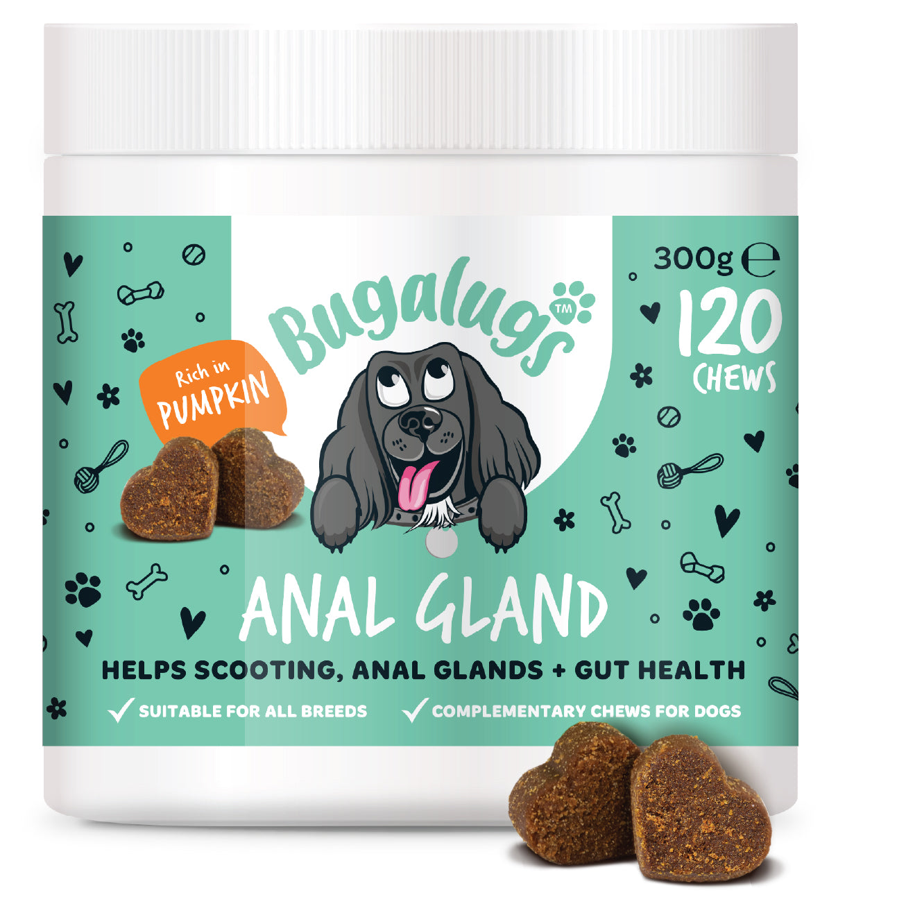 bugalugs-anal-gland-supplement-chews-f-r-hunde-6er-pack-ballaststoff-kautablette image 2