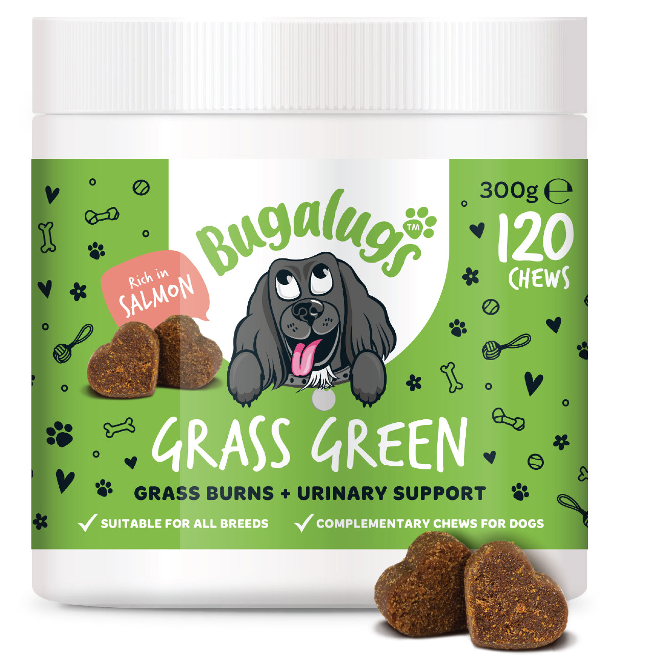 bugalugs-grass-green-supplement-chews-f-r-hunde-6er-pack-gegen-gelbverf-rbungen- image 2