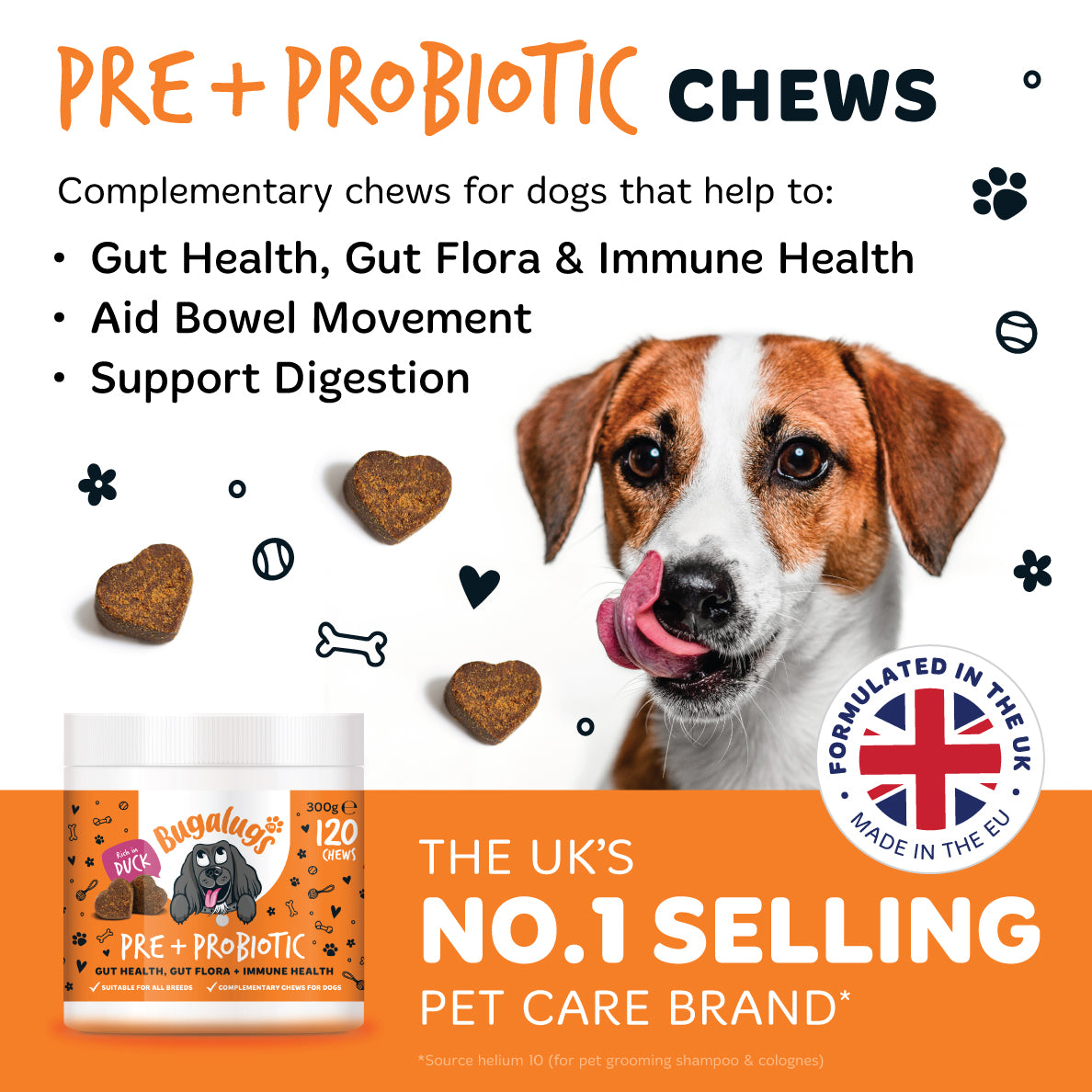 bugalugs-pre-probiotic-supplement-chews-f-r-hunde-kausnacks-f-r-darmgesundheit-v image 2