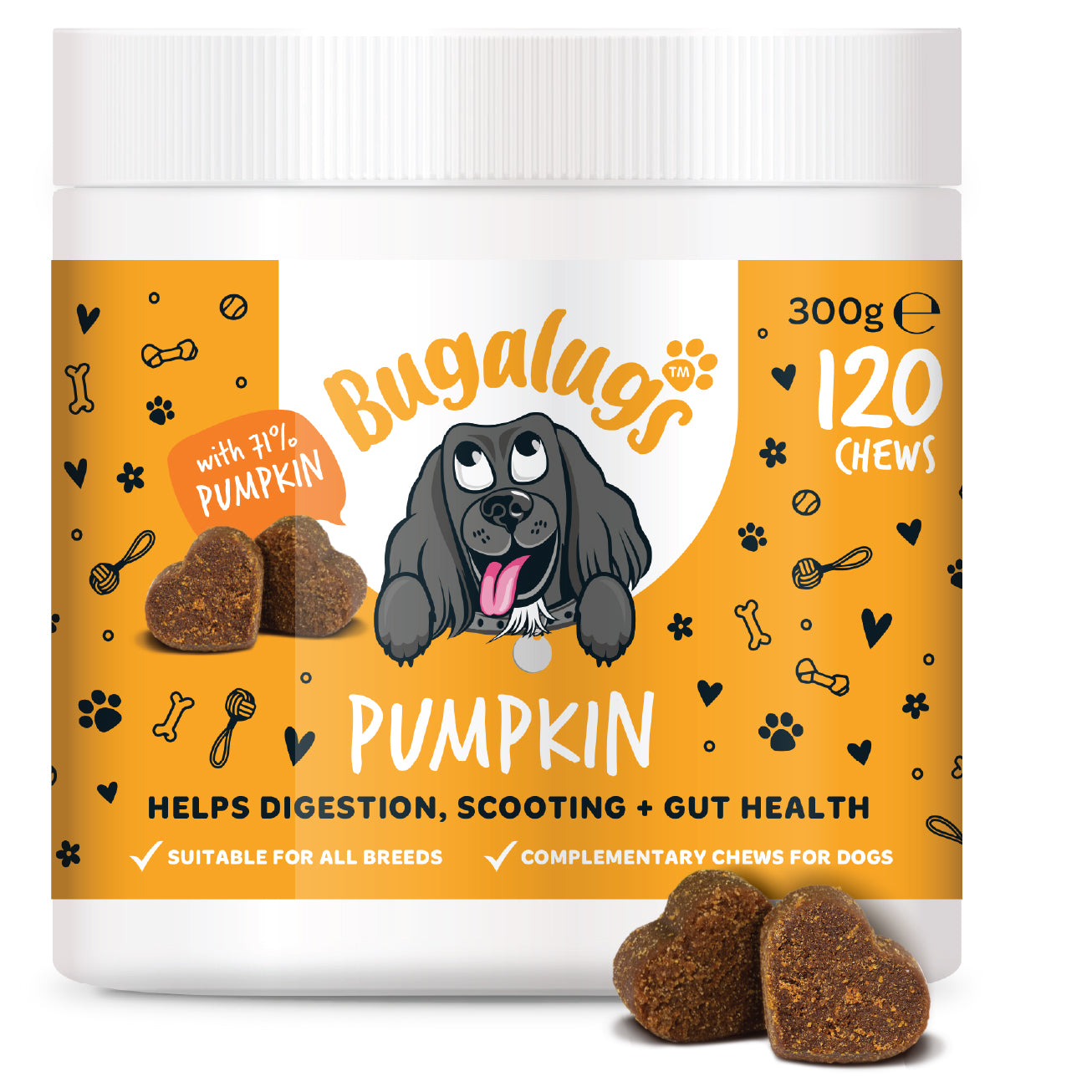 bugalugs-pumpkin-supplement-chews-3er-pack-k-rbis-snacks-zur-verdauungsunterst-t image 2