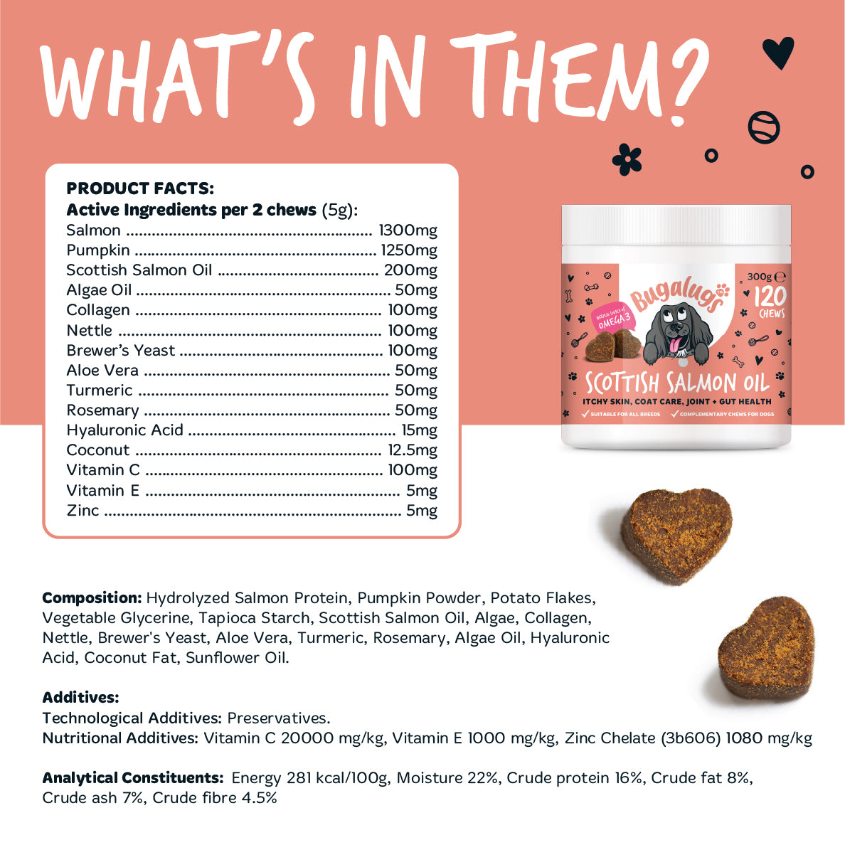 bugalugs-scottish-salmon-oil-supplement-chews-lachs-l-kaugummis-f-r-haut-fell-ge image 3