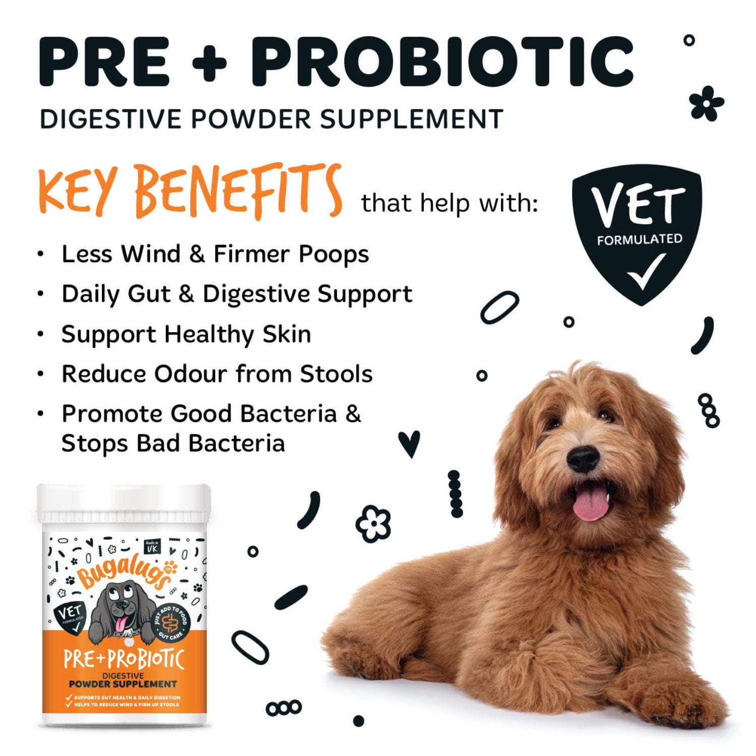 bugalugs-pre-probiotic-digestive-supplement-powder-200g-hunde-verdauungspulver image 2
