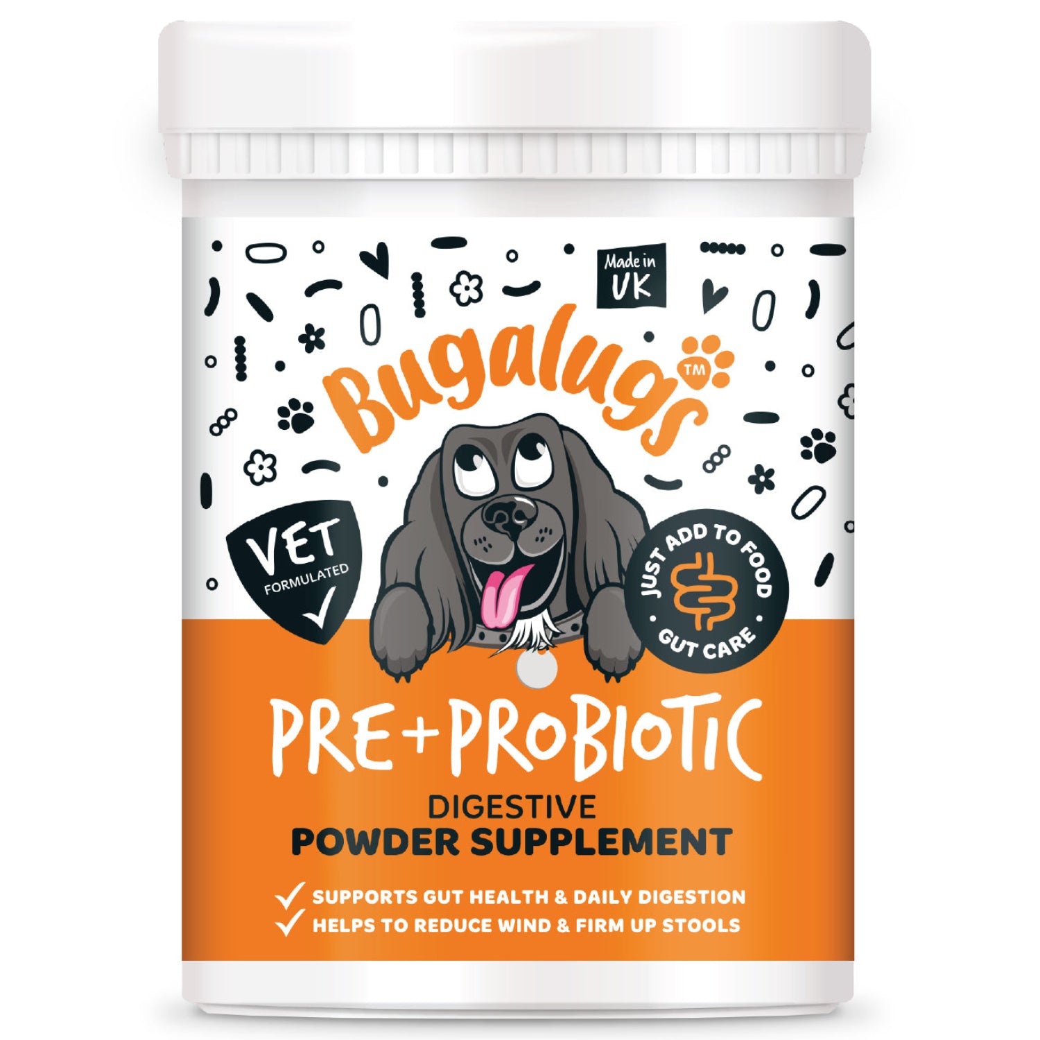 bugalugs-pre-probiotic-digestive-supplement-powder-200g-hunde-verdauungspulver image 1