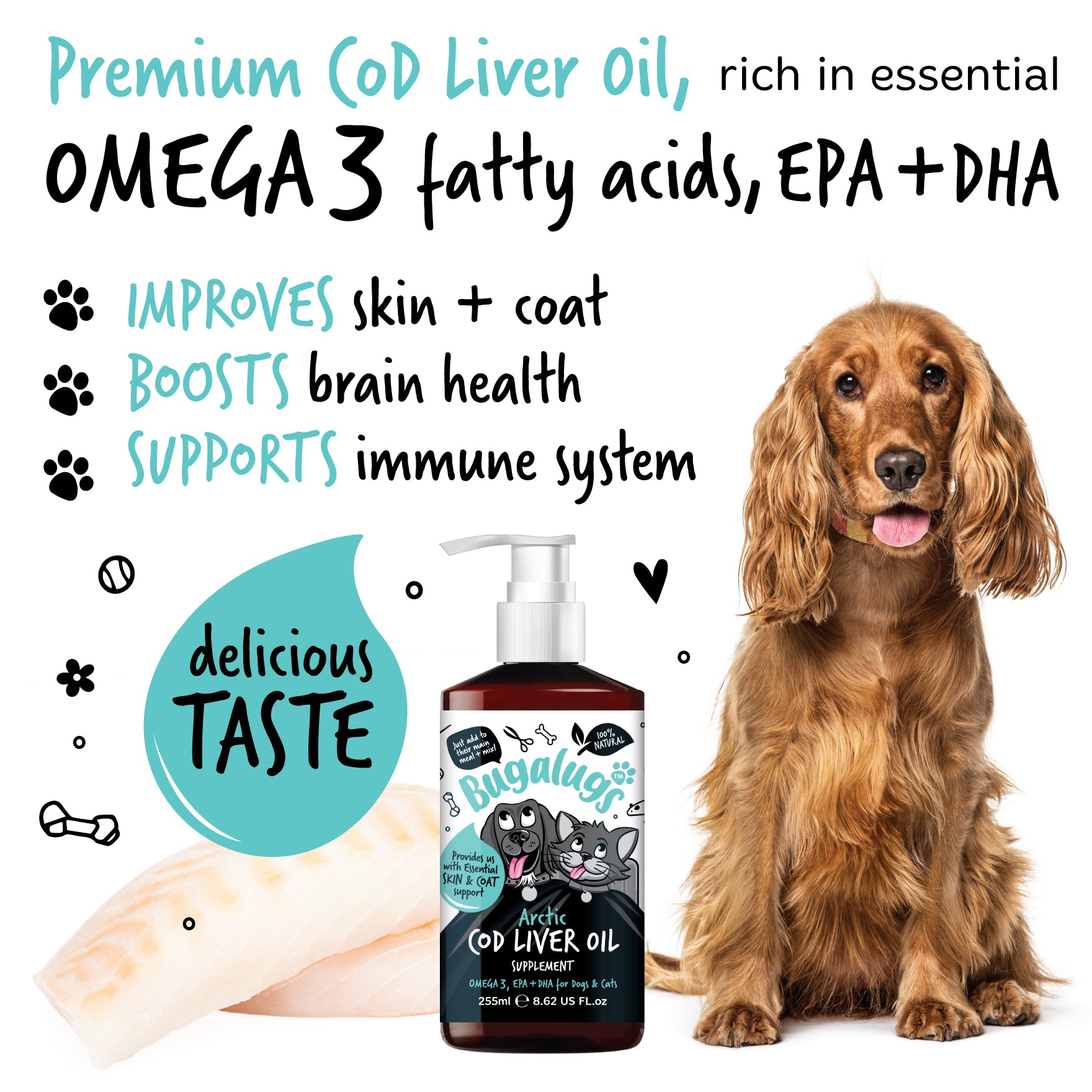 bugalugs-arctic-cod-liver-oil-erg-nzungsfuttermittel-f-r-hunde-katzen image 4