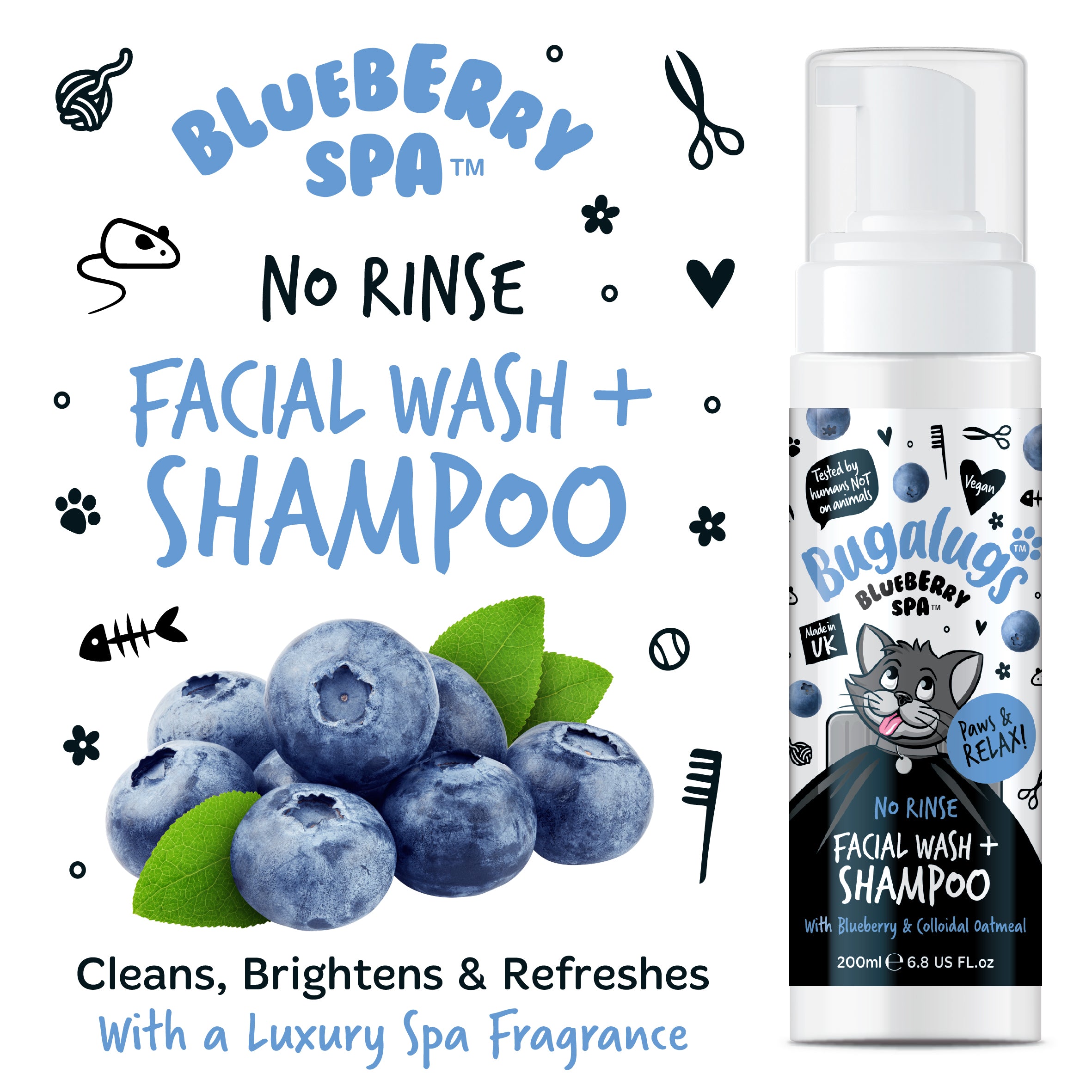 bugalugs-blueberry-spa-no-rinse-facial-wash-shampoo-f-r-katzen-waschfreie-pflege image 5